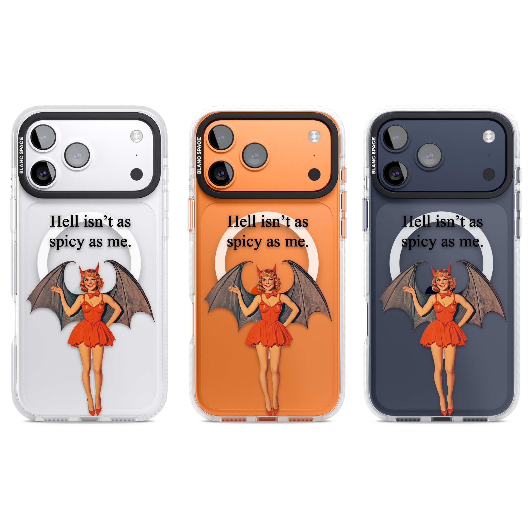 Hell Isnt As Spicy As Me iPhone 17 Pro Impact Pro Clear Phone Case APT Impact Protection