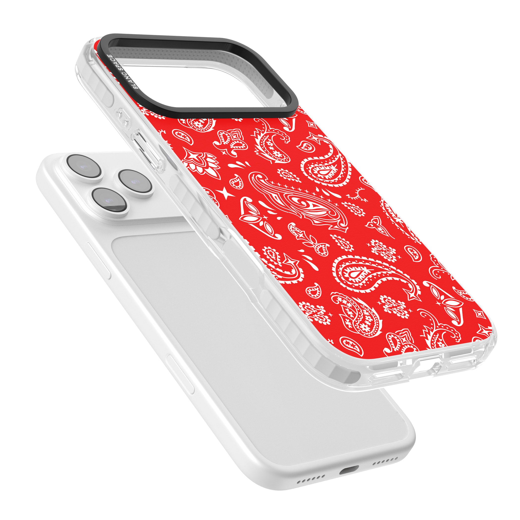 Red Bandana iPhone 17 Pro Impact Pro Clear Phone Case Colours
