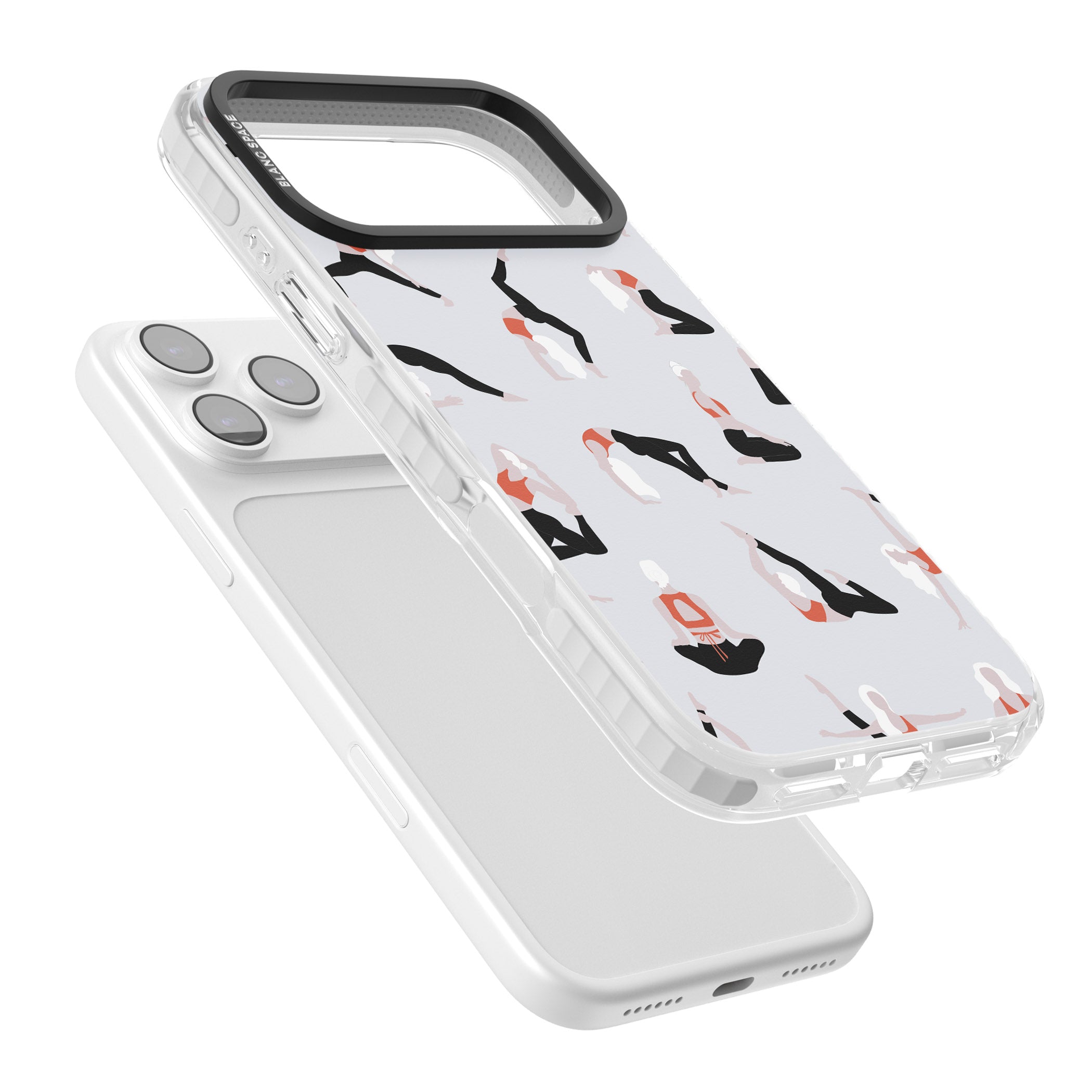 Yoga Poses Standard iPhone 17 Pro Max Impact Pro Clear Phone Case Colours