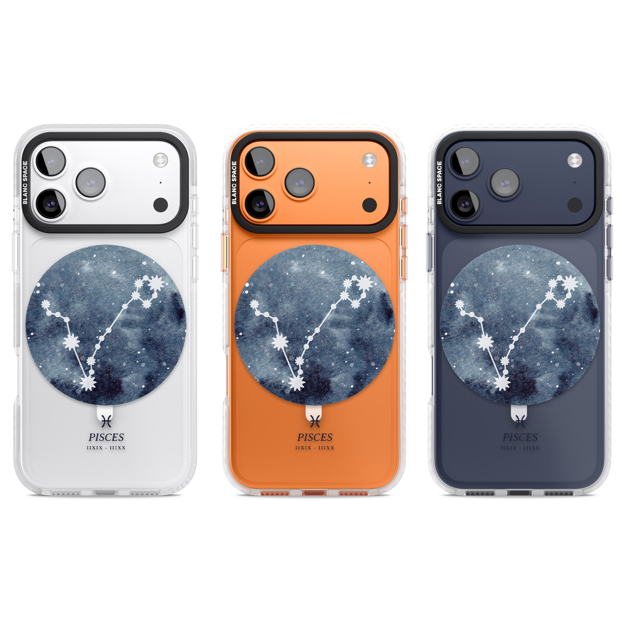 Pisces Zodiac Constellation iPhone 17 Pro Impact Pro Clear Phone Case APT Impact Protection
