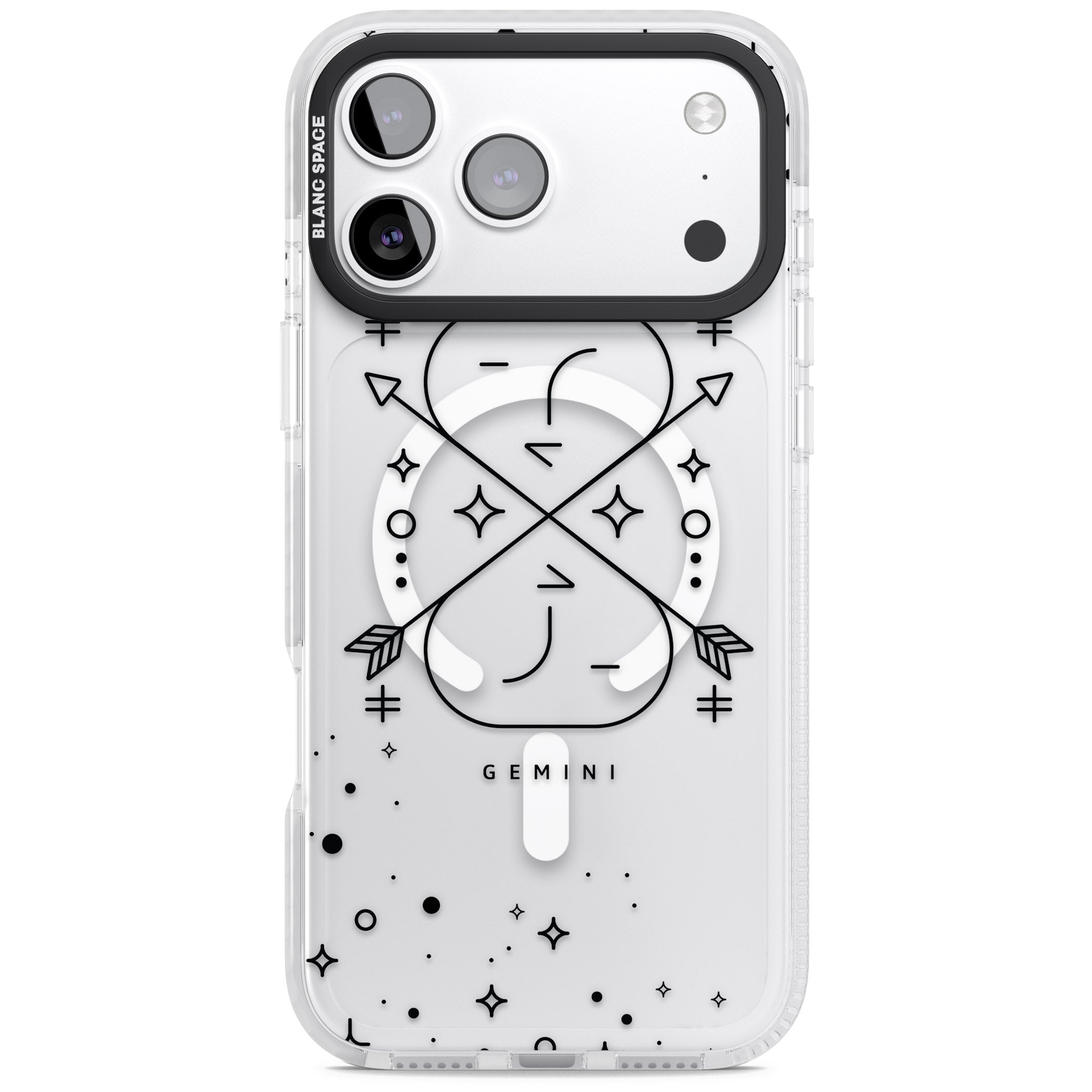 Gemini Zodiac iPhone 17 Pro Impact Pro Clear Phone Case