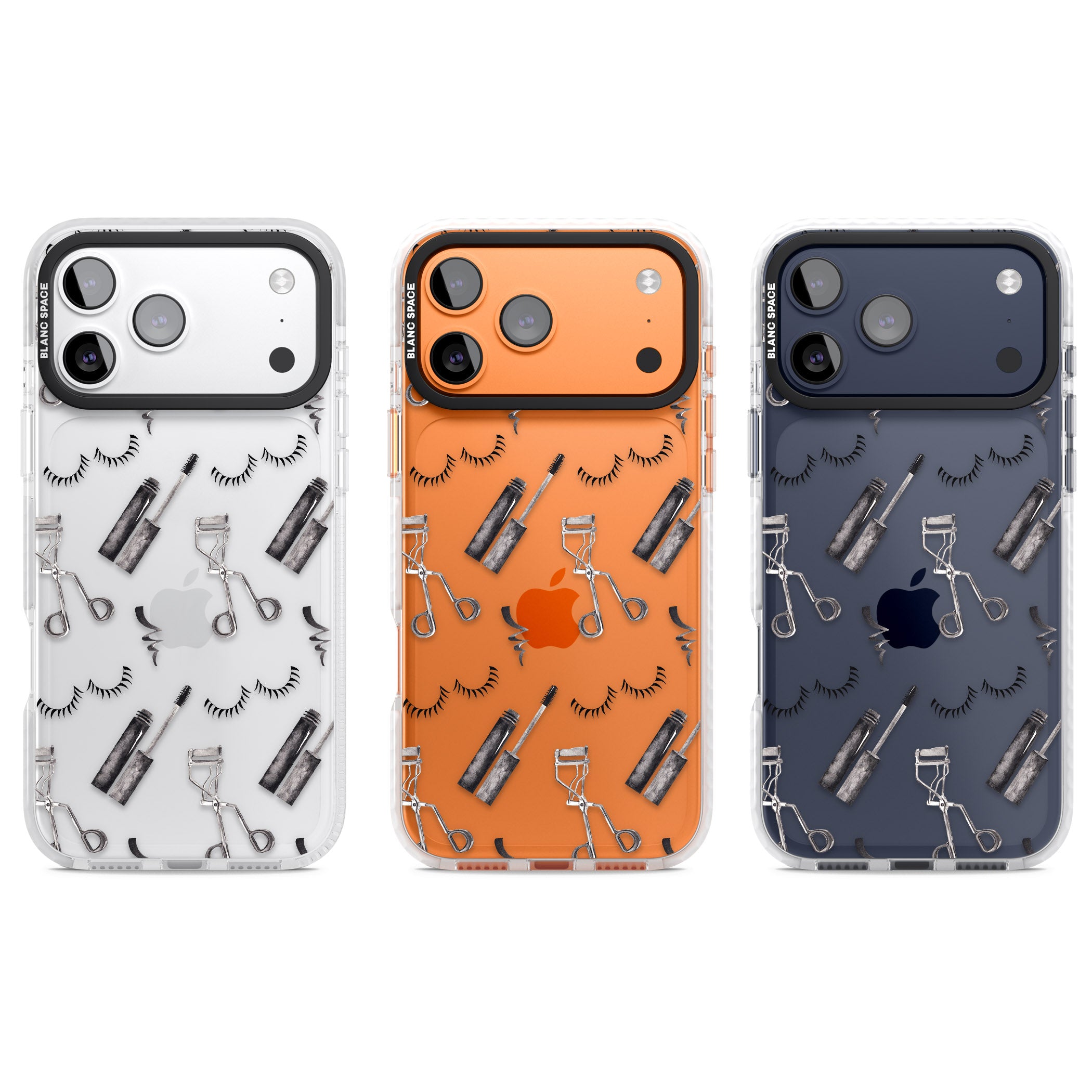 Eyelash Makeup Pattern iPhone 17 Pro Impact Clear Phone Case APT Impact Protection