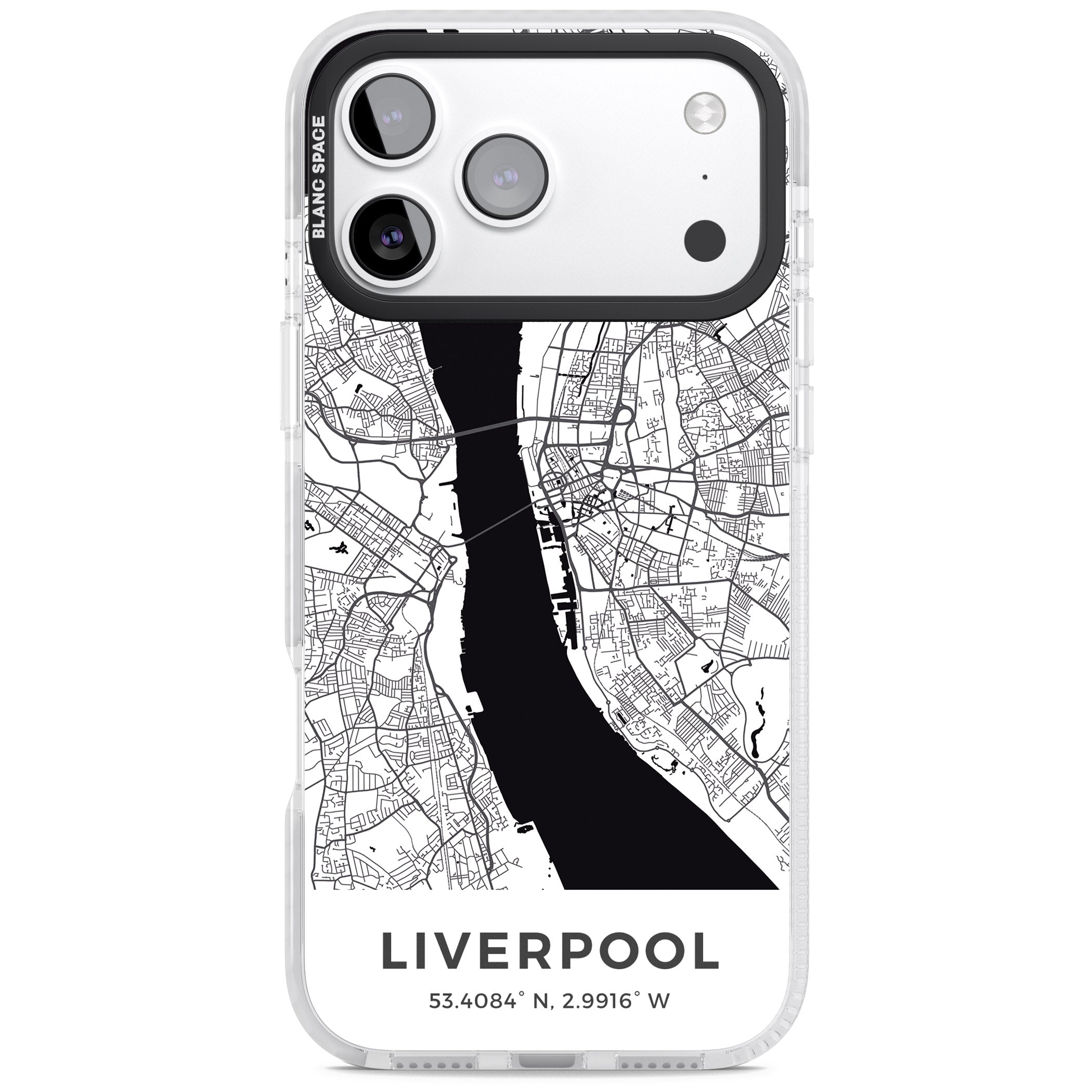 Liverpool Map iPhone 17 Pro Max Impact Clear Phone Case