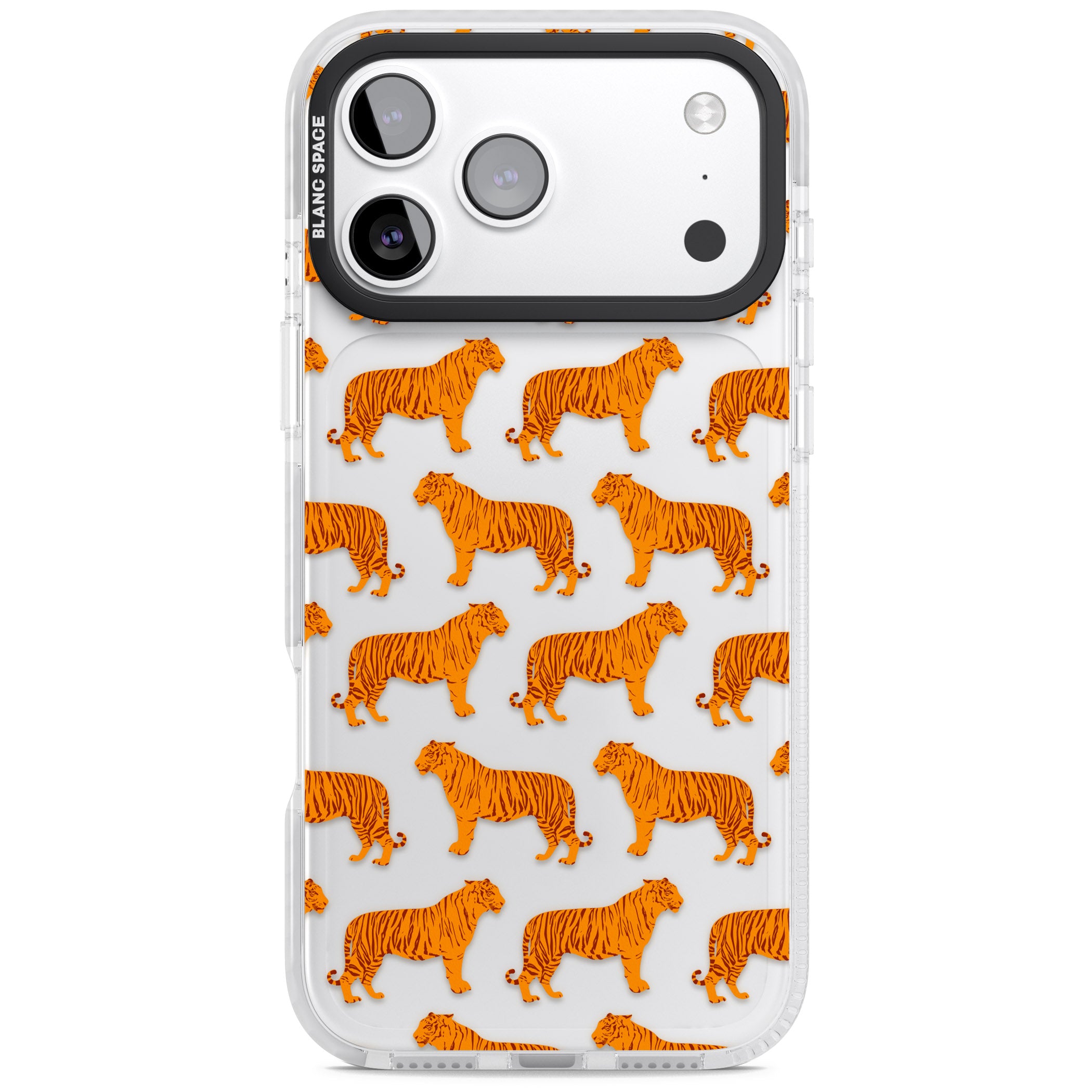 Tiger Pattern iPhone 17 Pro Impact Clear Phone Case