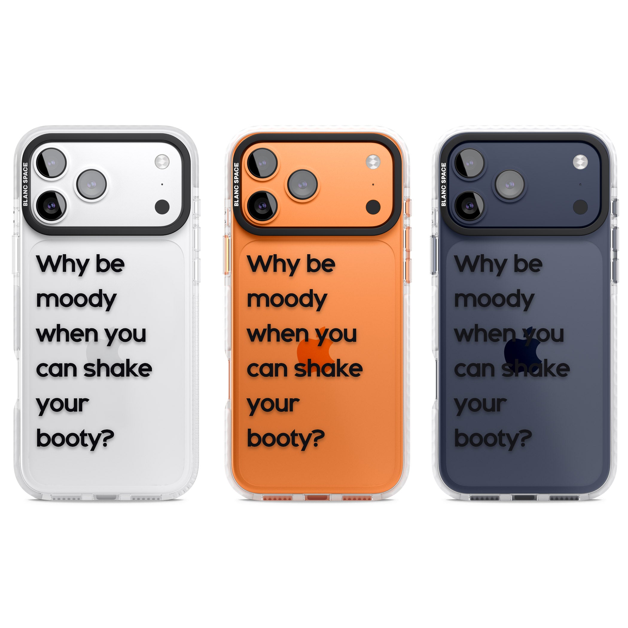 Why Be Moody? iPhone 17 Pro Impact Clear Phone Case APT Impact Protection