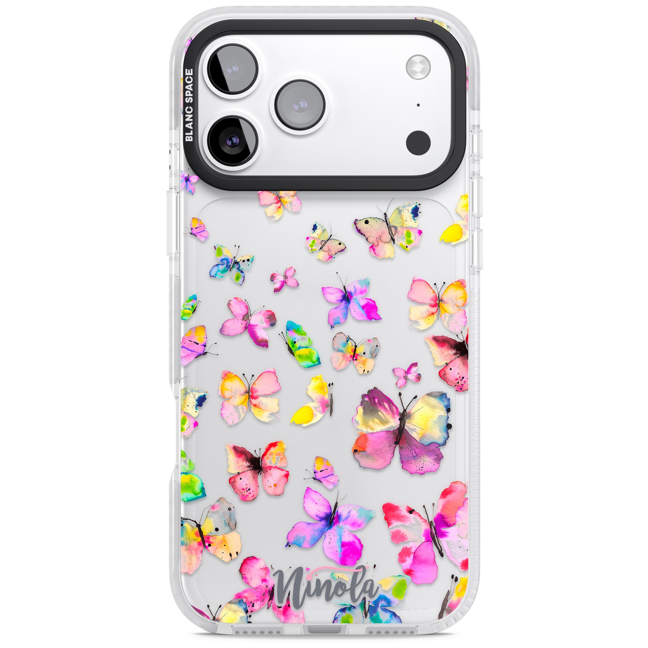 Watercolor Butterflies iPhone 17 Pro Max Impact Clear Phone Case