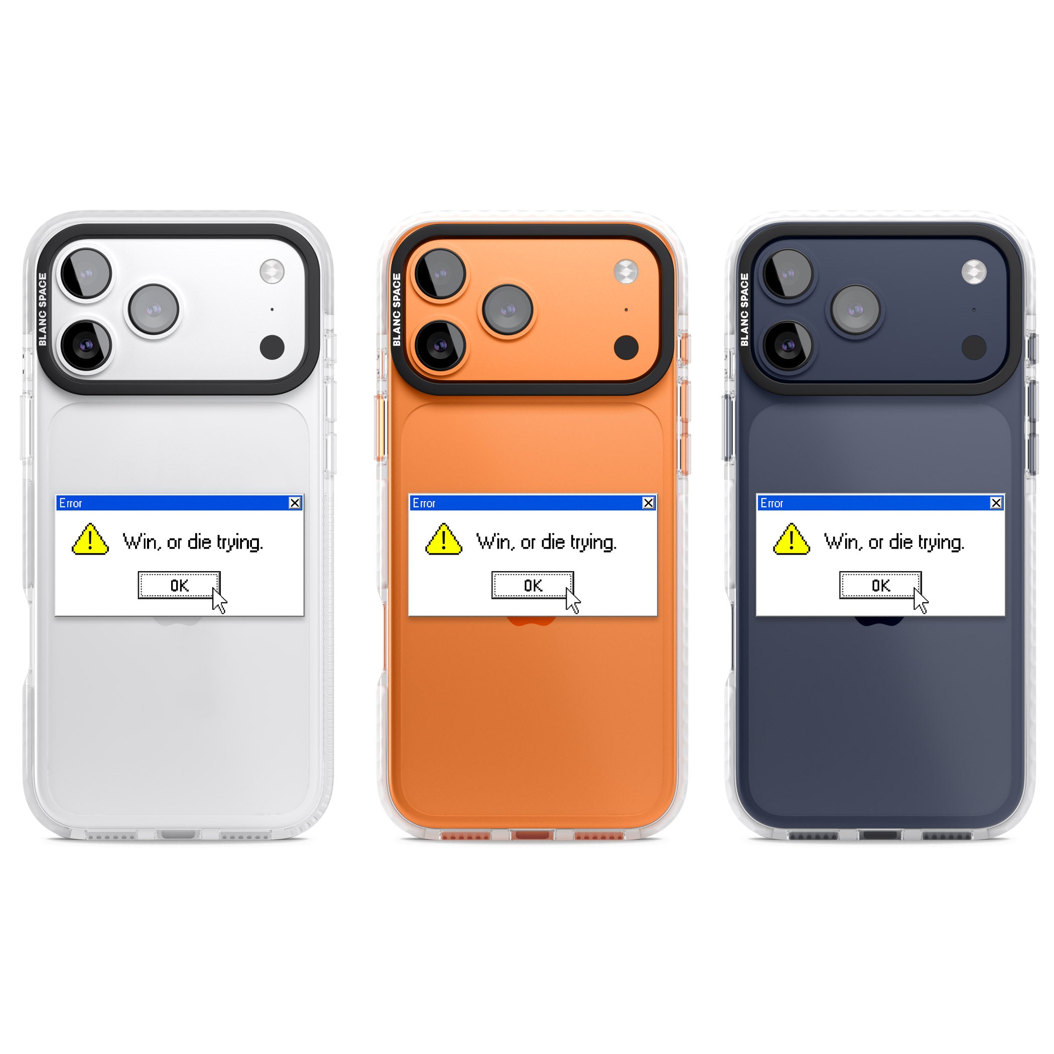 Win Or Die Trying Exe iPhone 17 Pro Impact Clear Phone Case APT Impact Protection