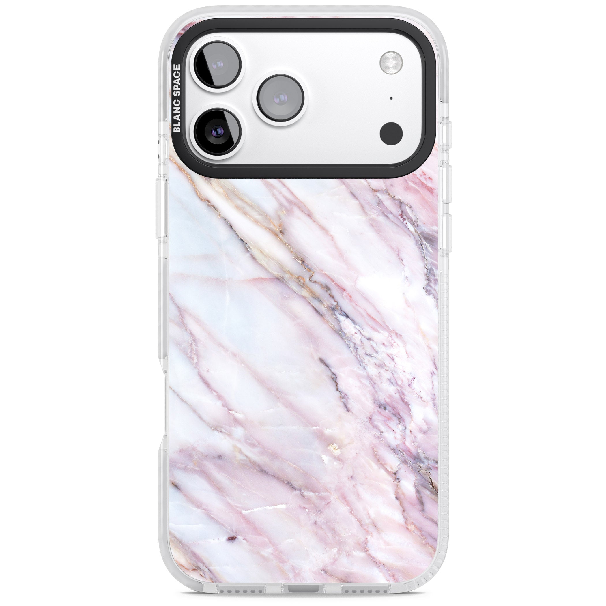 Blush Marble Glow iPhone 17 Pro Impact Clear Phone Case