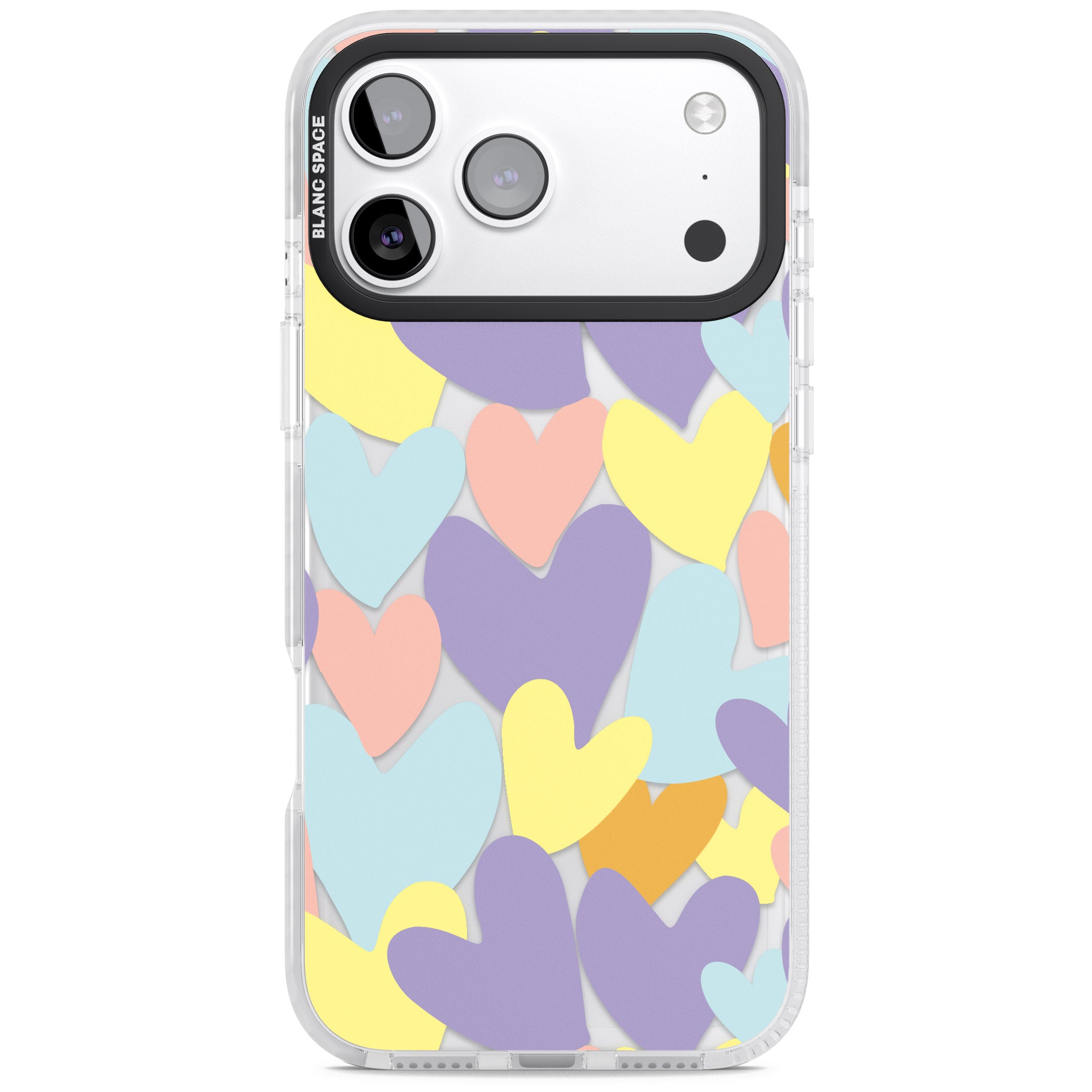 Pastel Hearts iPhone 17 Pro Impact Clear Phone Case
