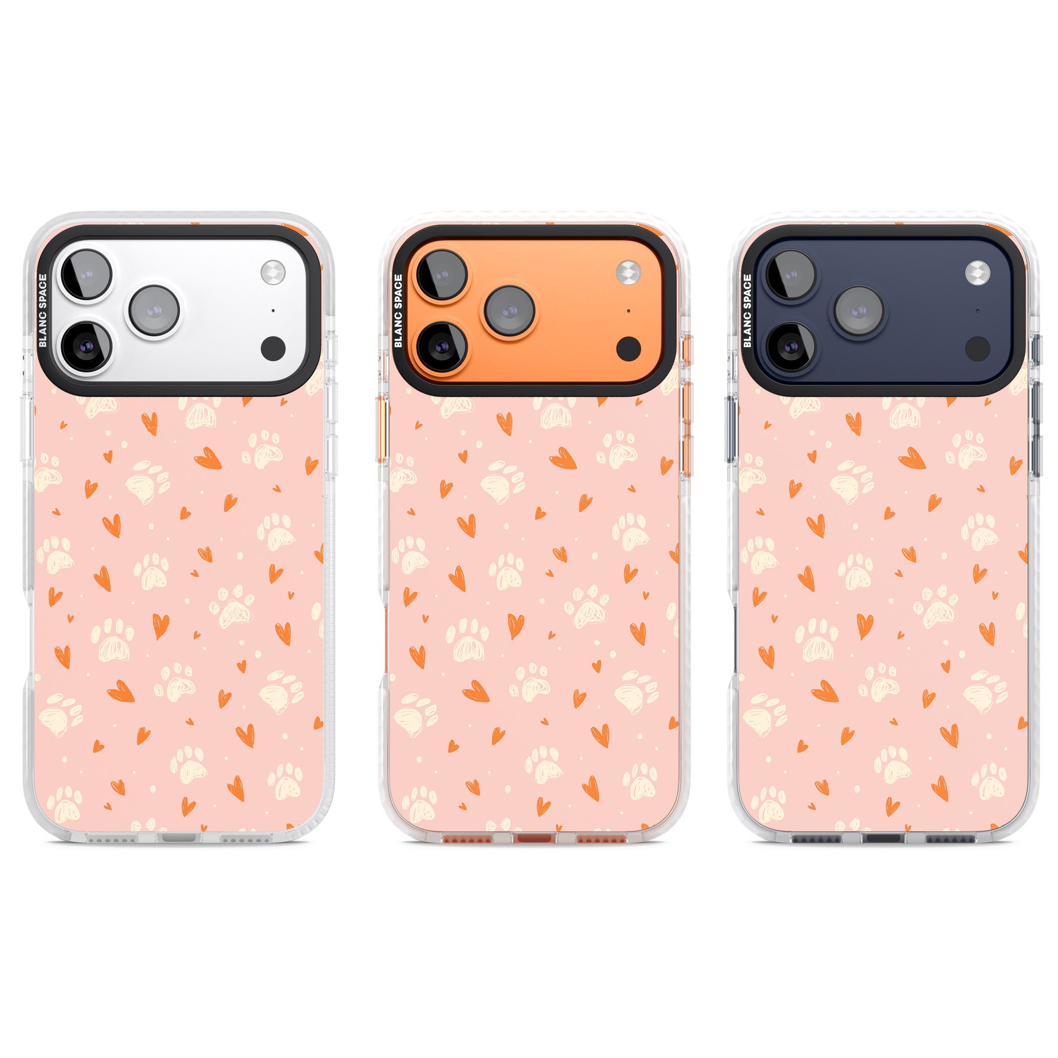 Paws & Hearts iPhone 17 Pro Impact Clear Phone Case APT Impact Protection
