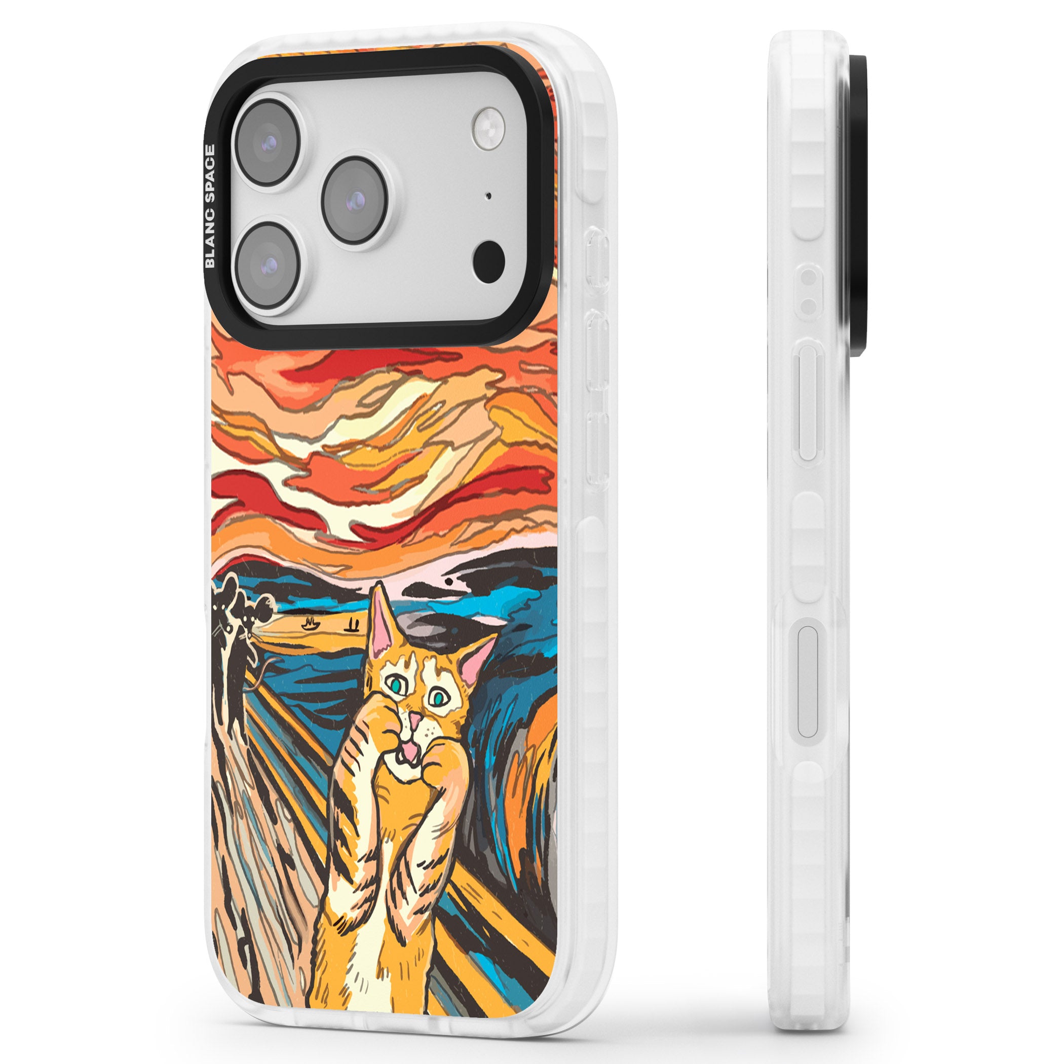 The Meow iPhone 17 Pro Impact Clear Phone Case Side Profile
