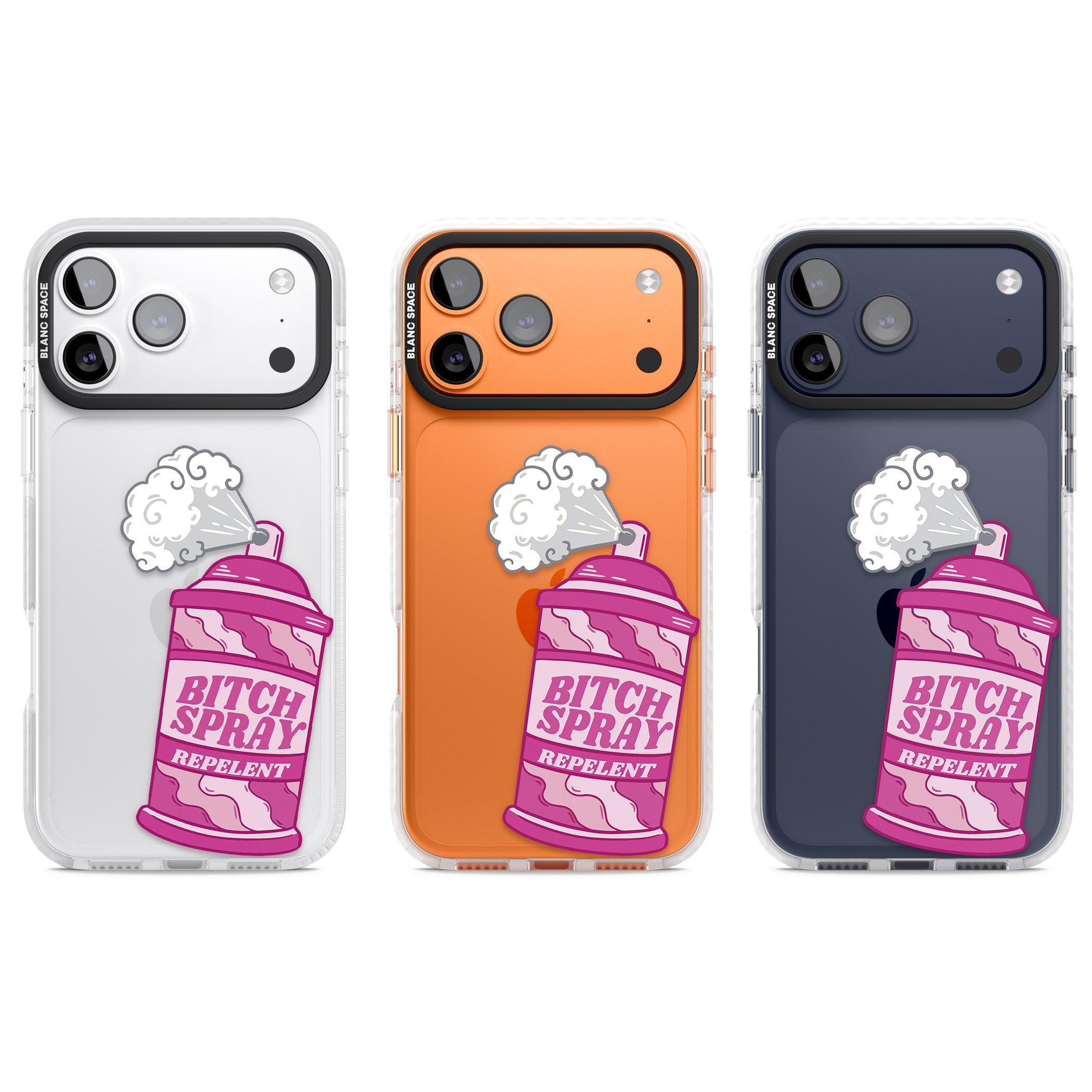 B*Tch Spray iPhone 17 Pro Impact Clear Phone Case APT Impact Protection