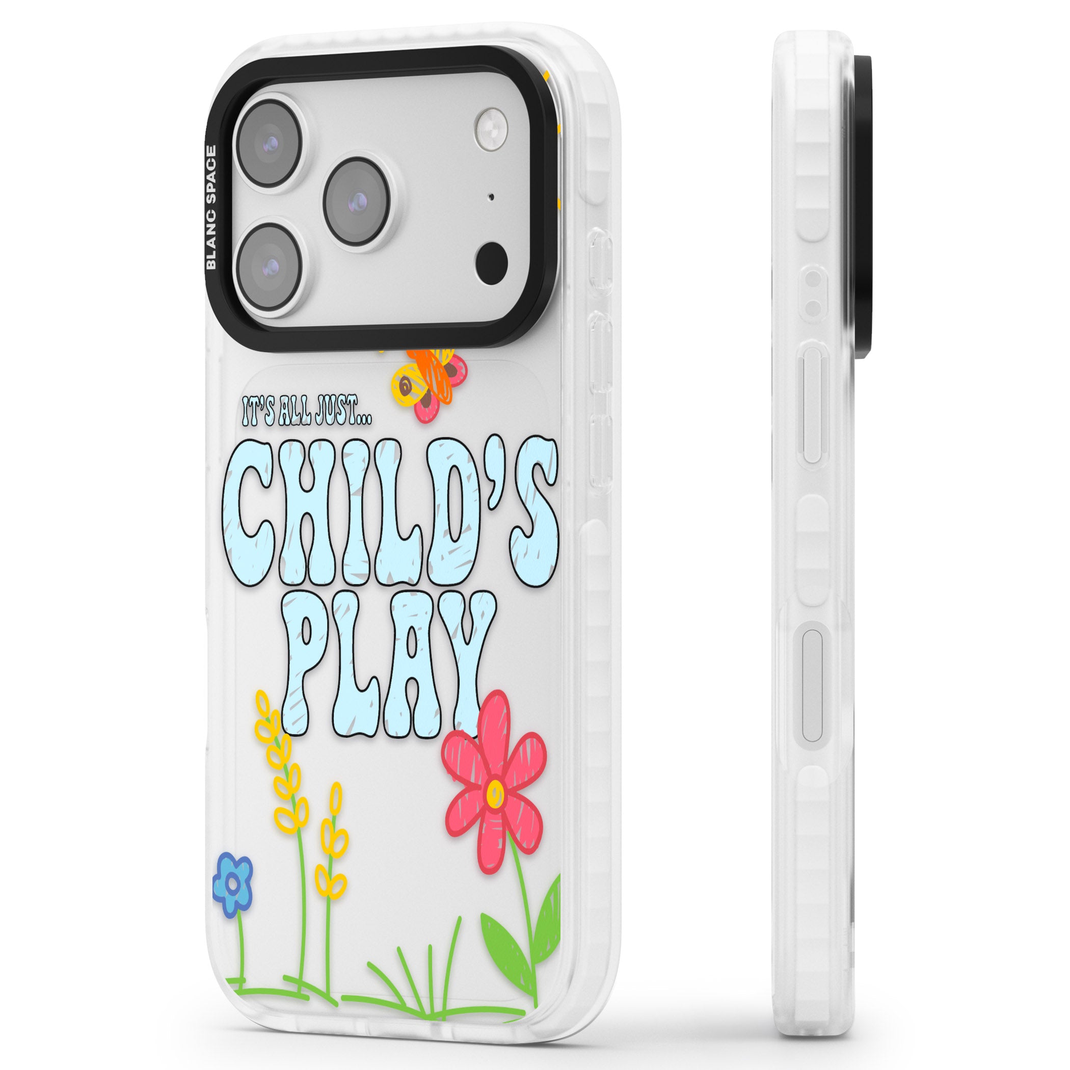 Child'S Play iPhone 17 Pro Impact Clear Phone Case Side Profile