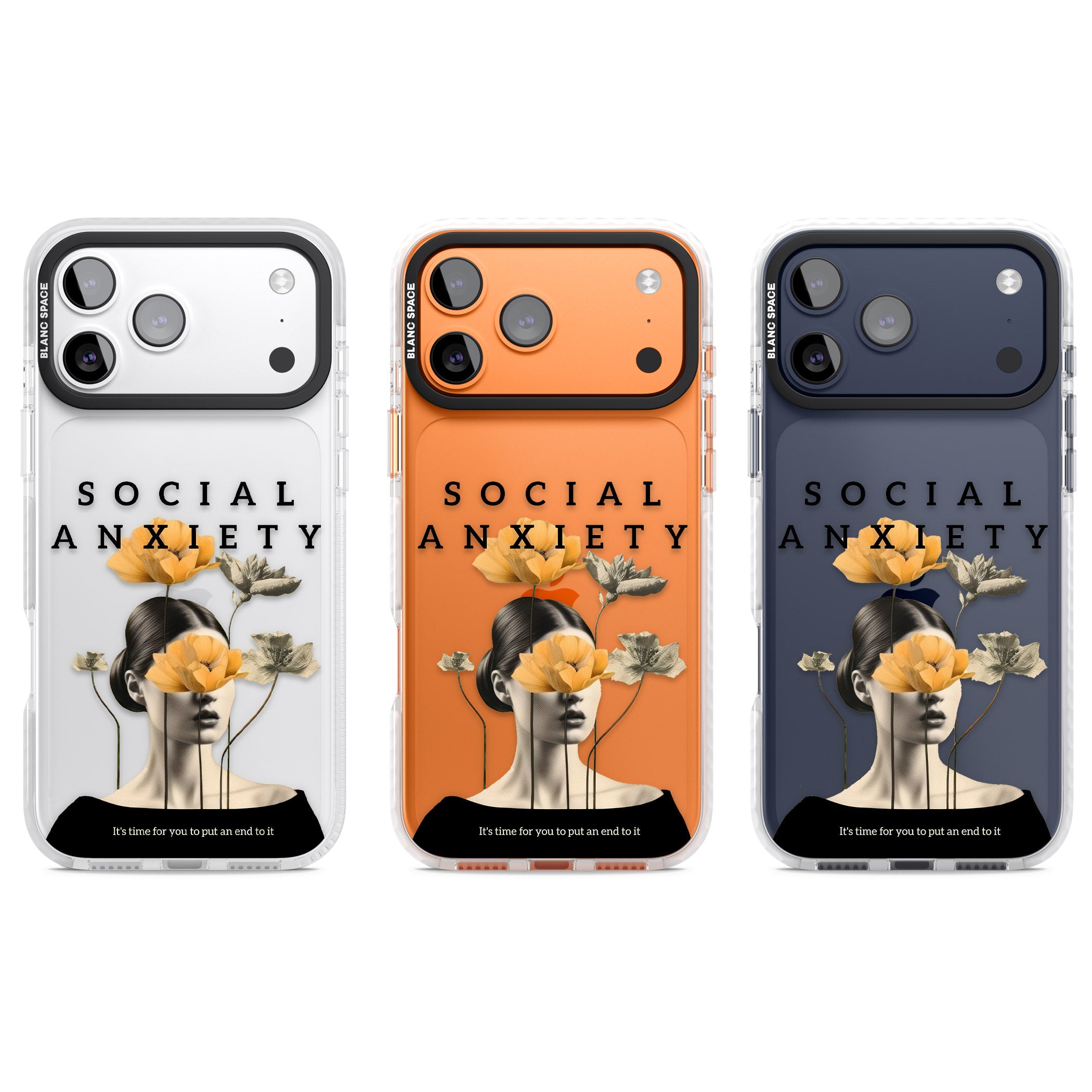 Social Anxiety iPhone 17 Pro Impact Clear Phone Case APT Impact Protection