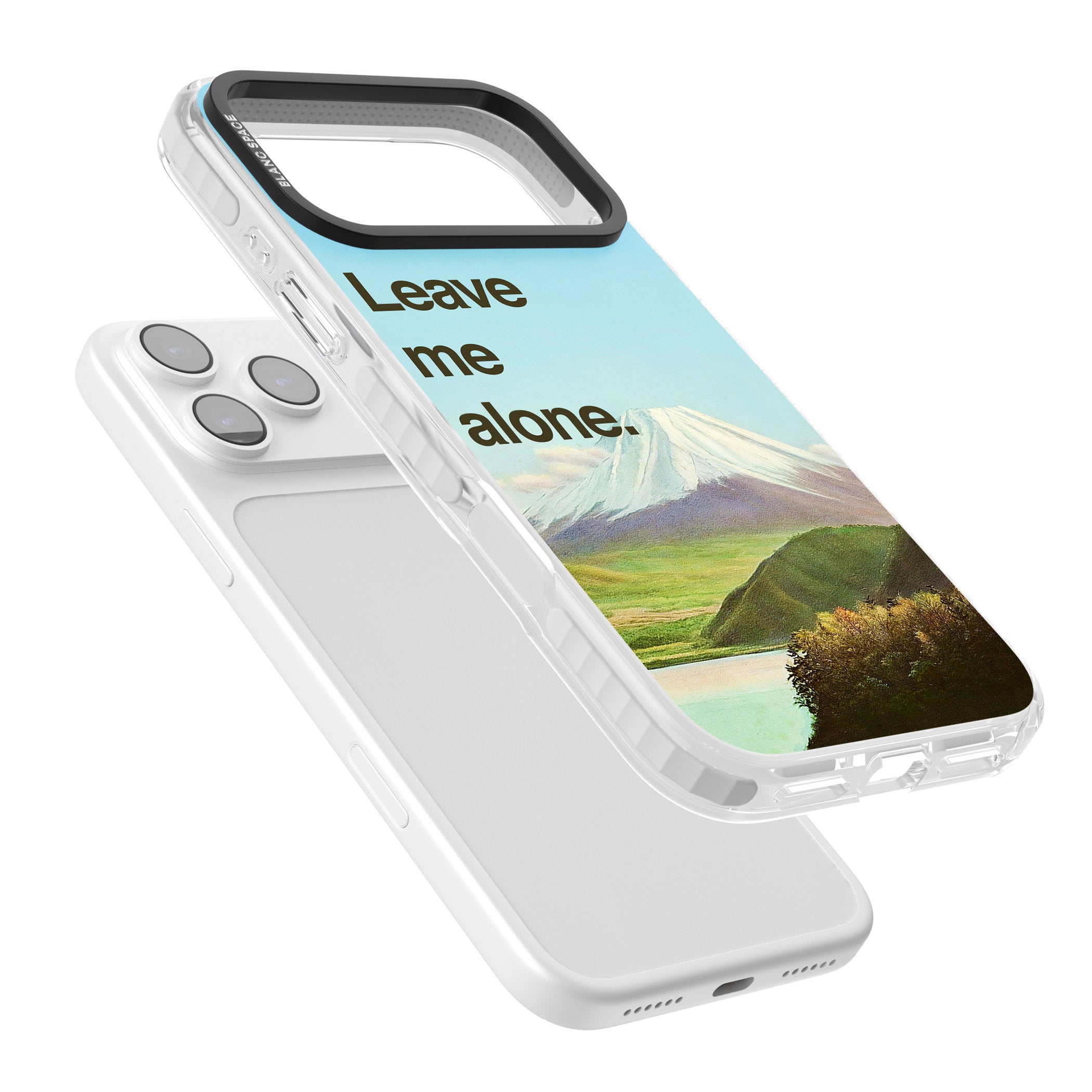 Leave Me Alone iPhone 17 Pro Impact Clear Phone Case Colours