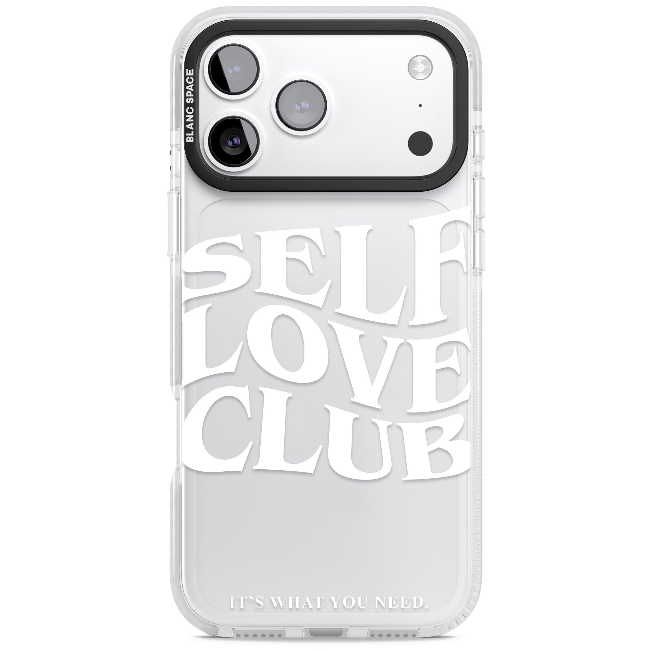 Self Love Club White iPhone 17 Pro Impact Clear Phone Case