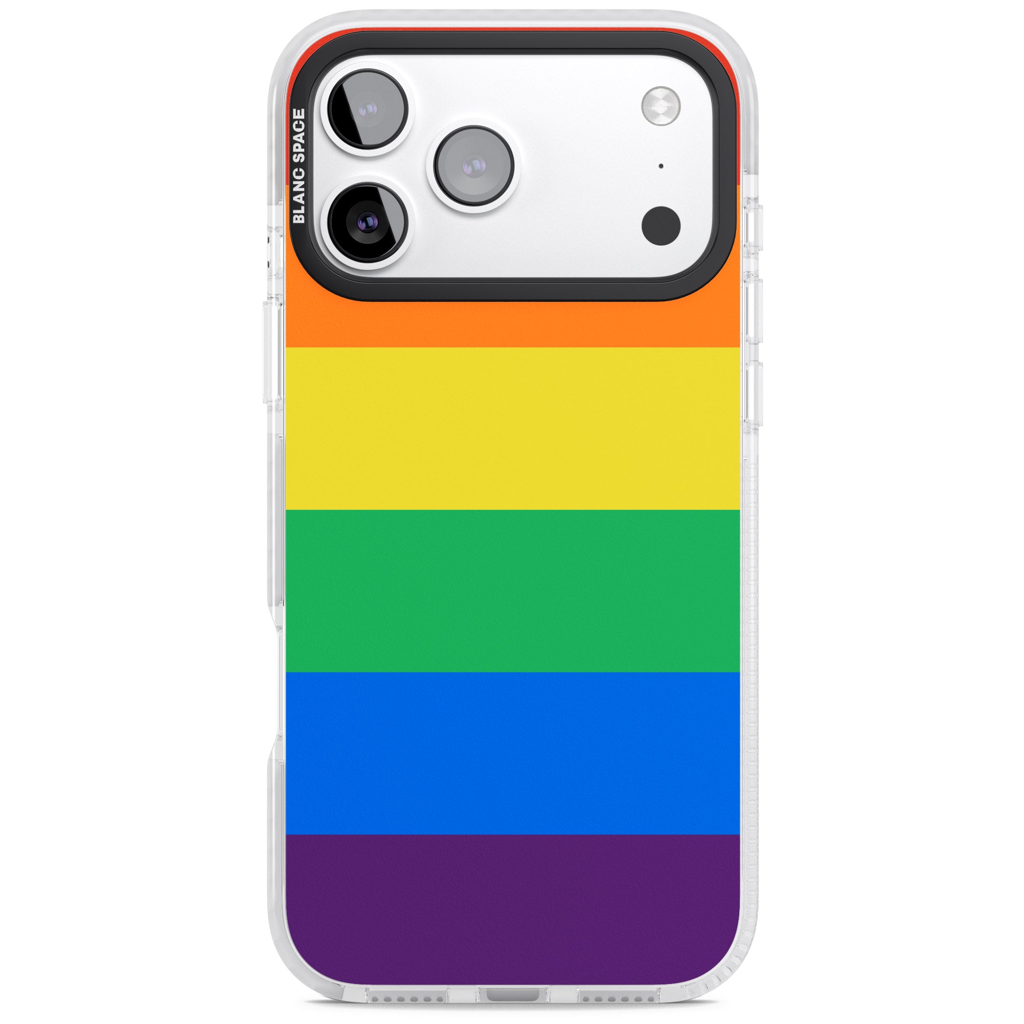 Rainbow Stripes iPhone 17 Pro Impact Clear Phone Case