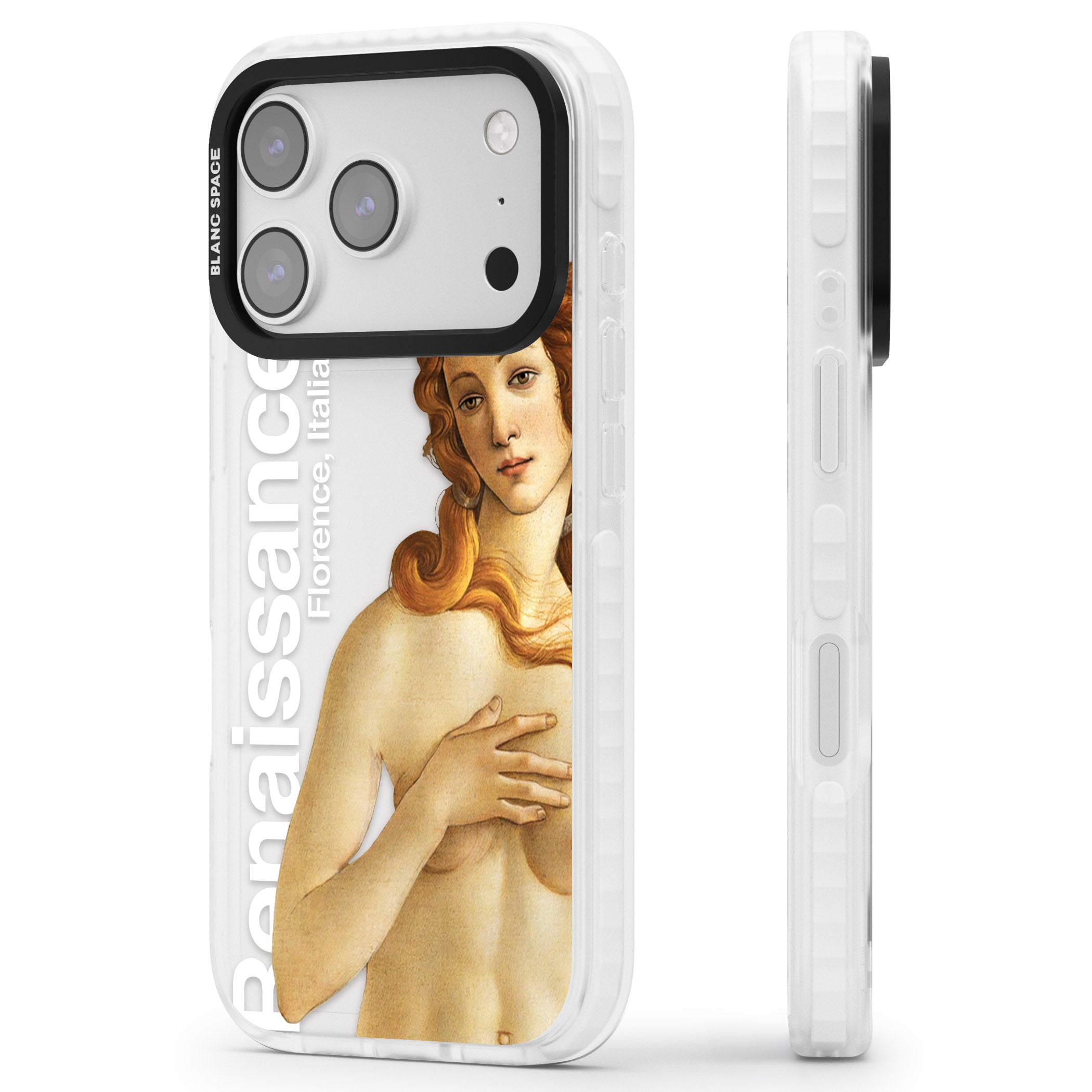 Florence Renaissance iPhone 17 Pro Max Impact Clear Phone Case Side Profile