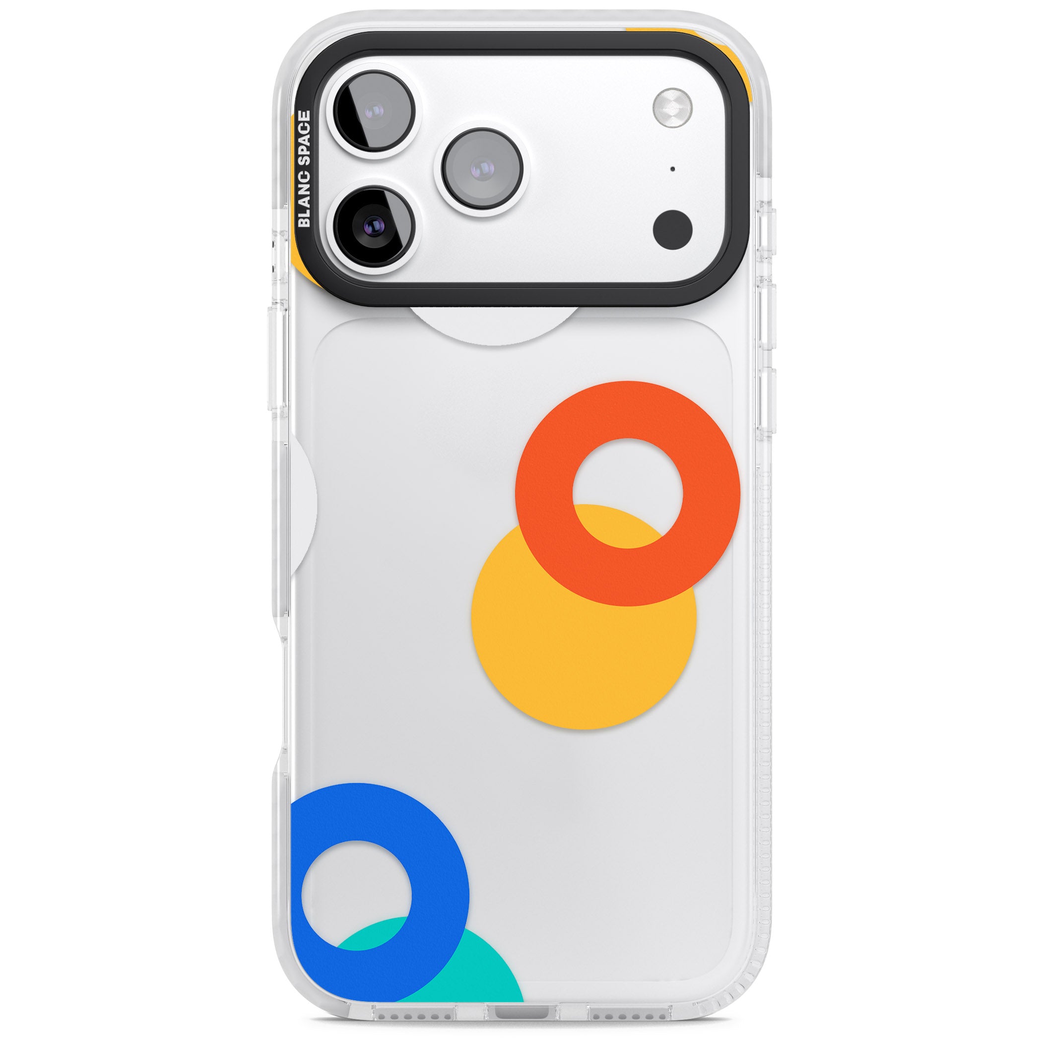 Abstract Mixed Circles iPhone 17 Pro Impact Clear Phone Case