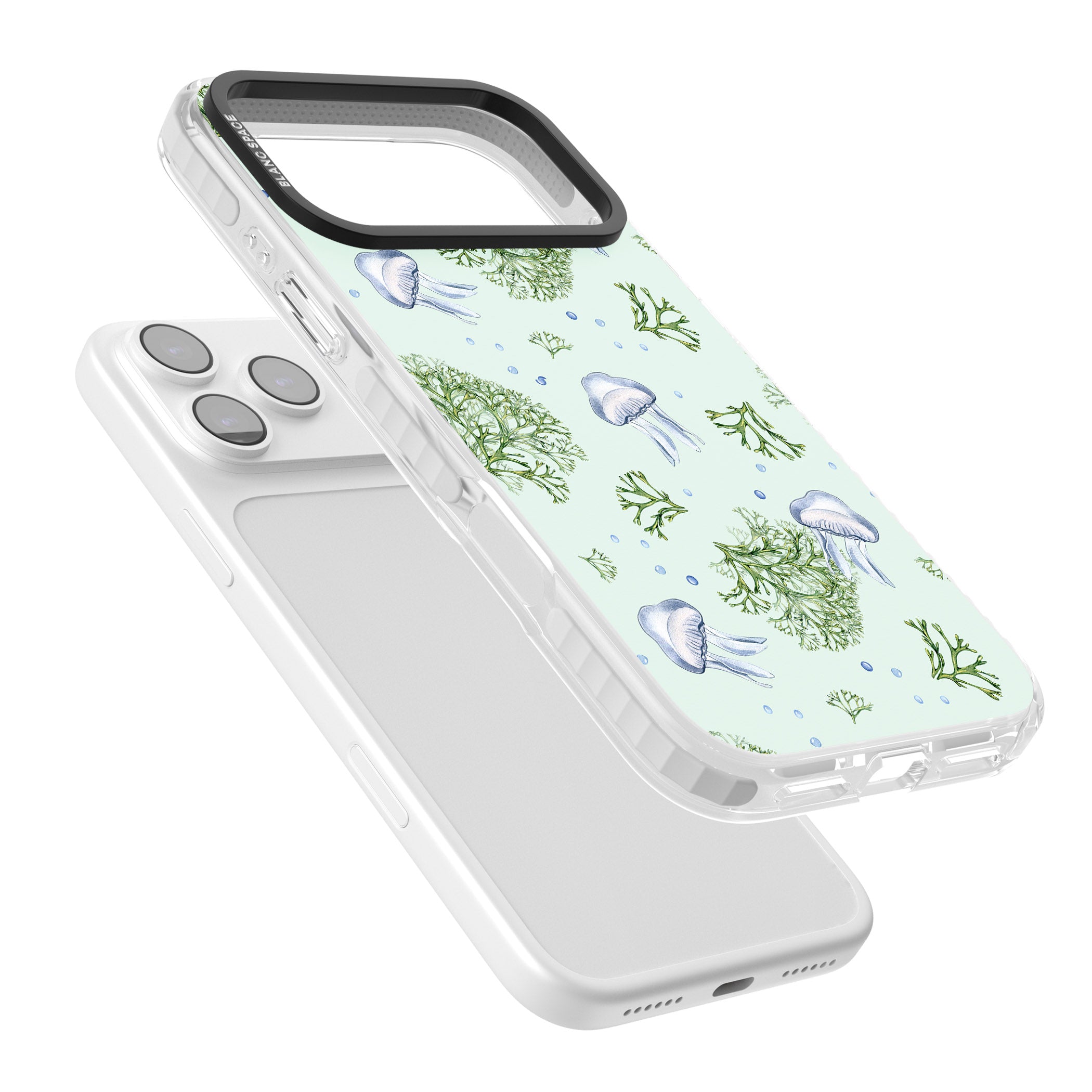 Jellyfish & Seaweed iPhone 17 Pro Impact Clear Phone Case Colours