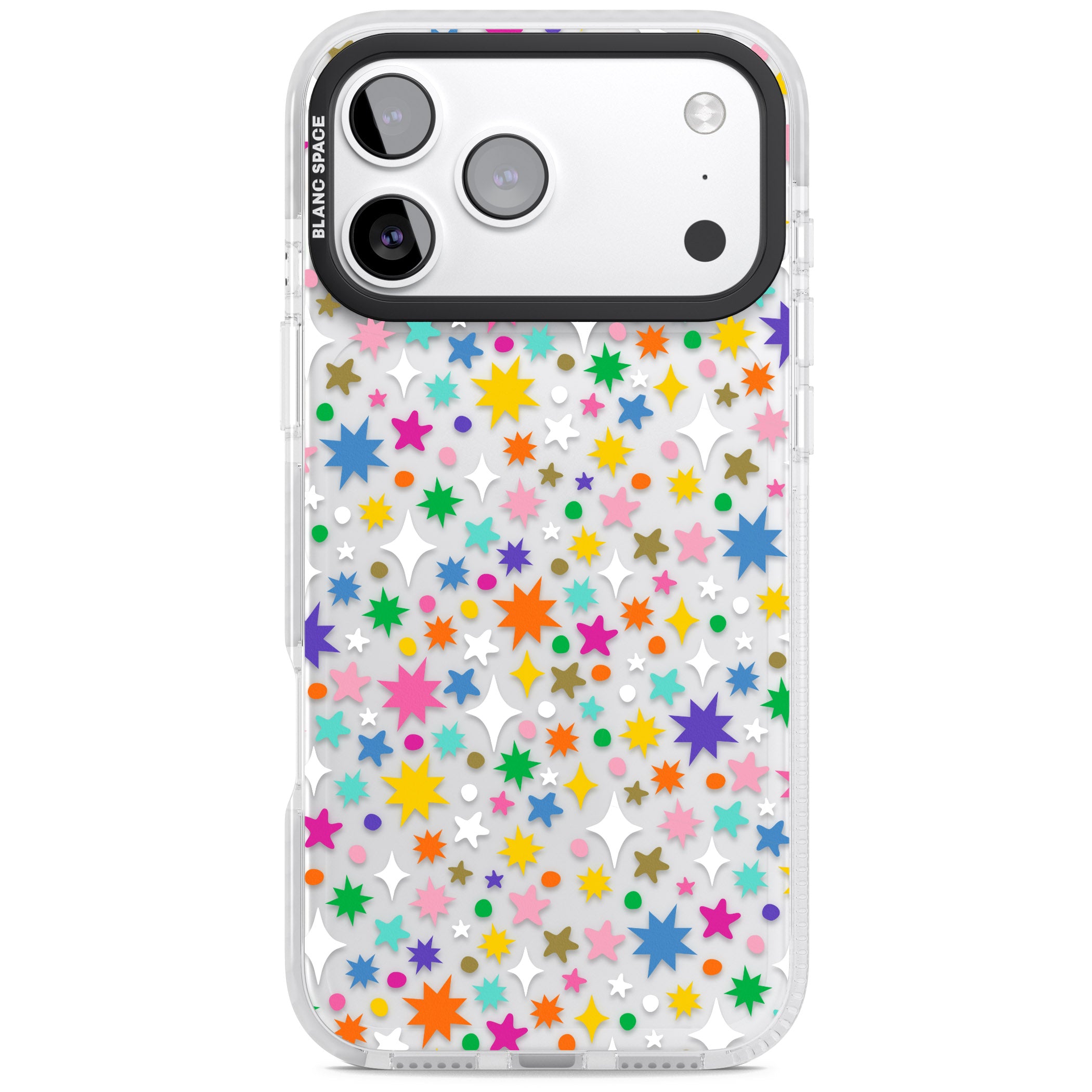 Rainbow Starburst iPhone 17 Pro Impact Clear Phone Case