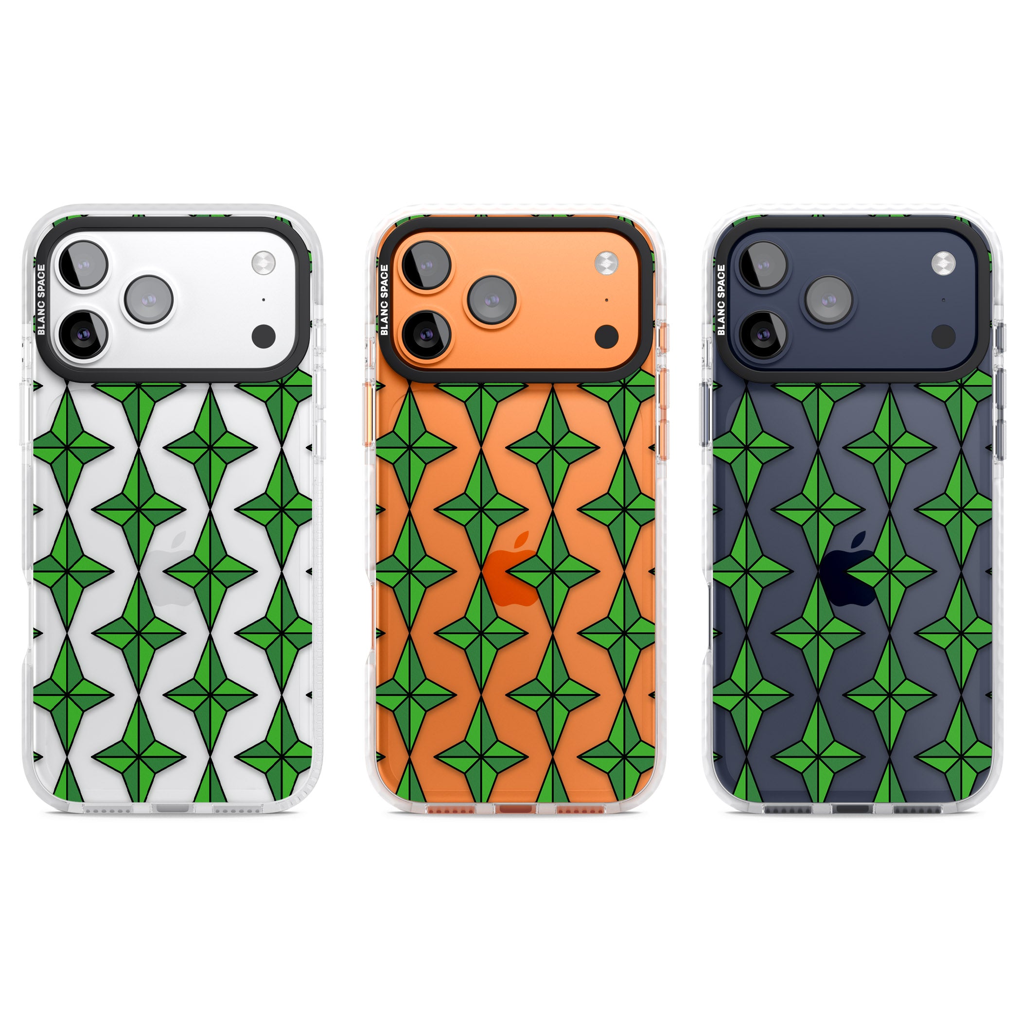 Emerald Stars Pattern (Clear) iPhone 17 Pro Impact Clear Phone Case APT Impact Protection