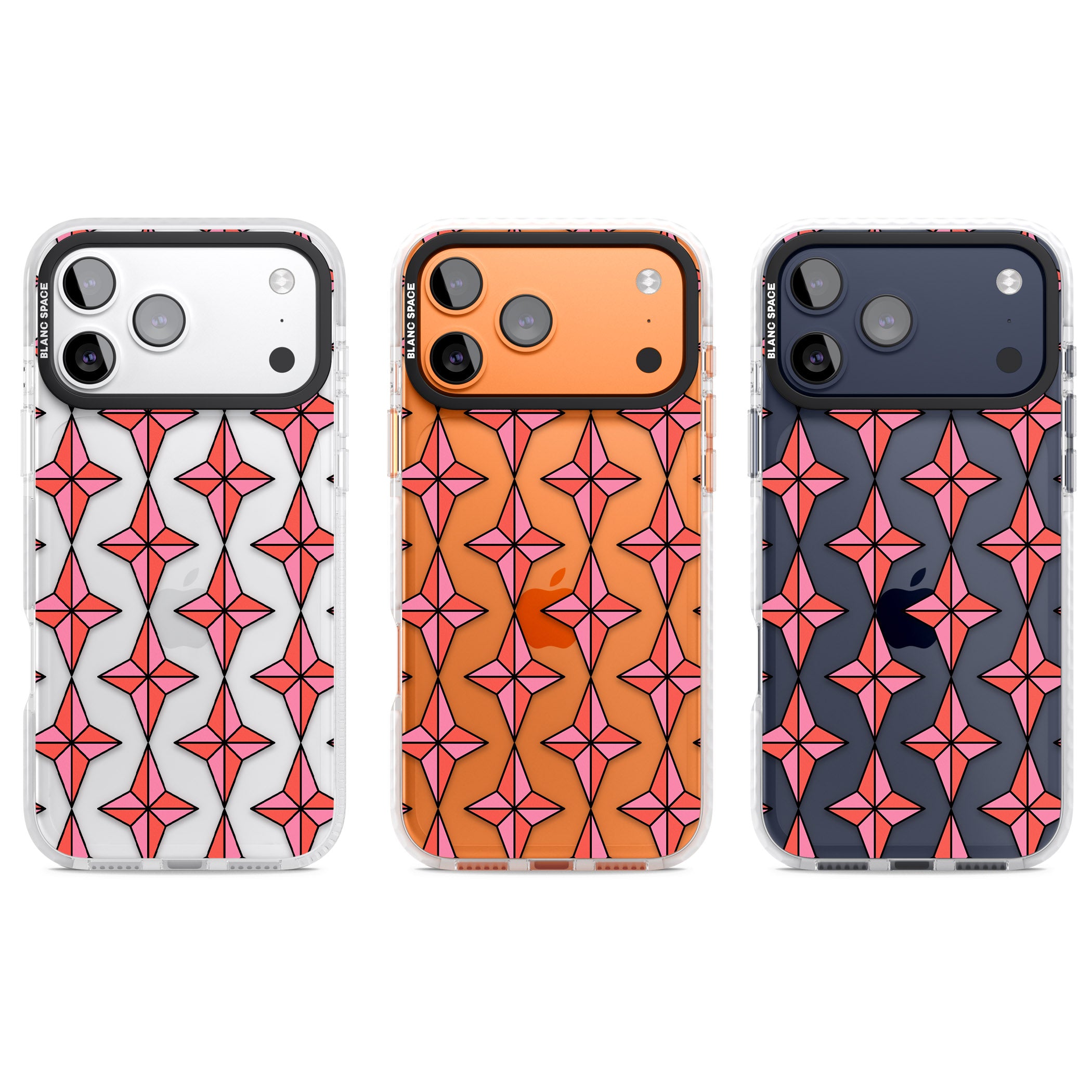 Rose Stars Pattern (Clear) iPhone 17 Pro Impact Clear Phone Case APT Impact Protection