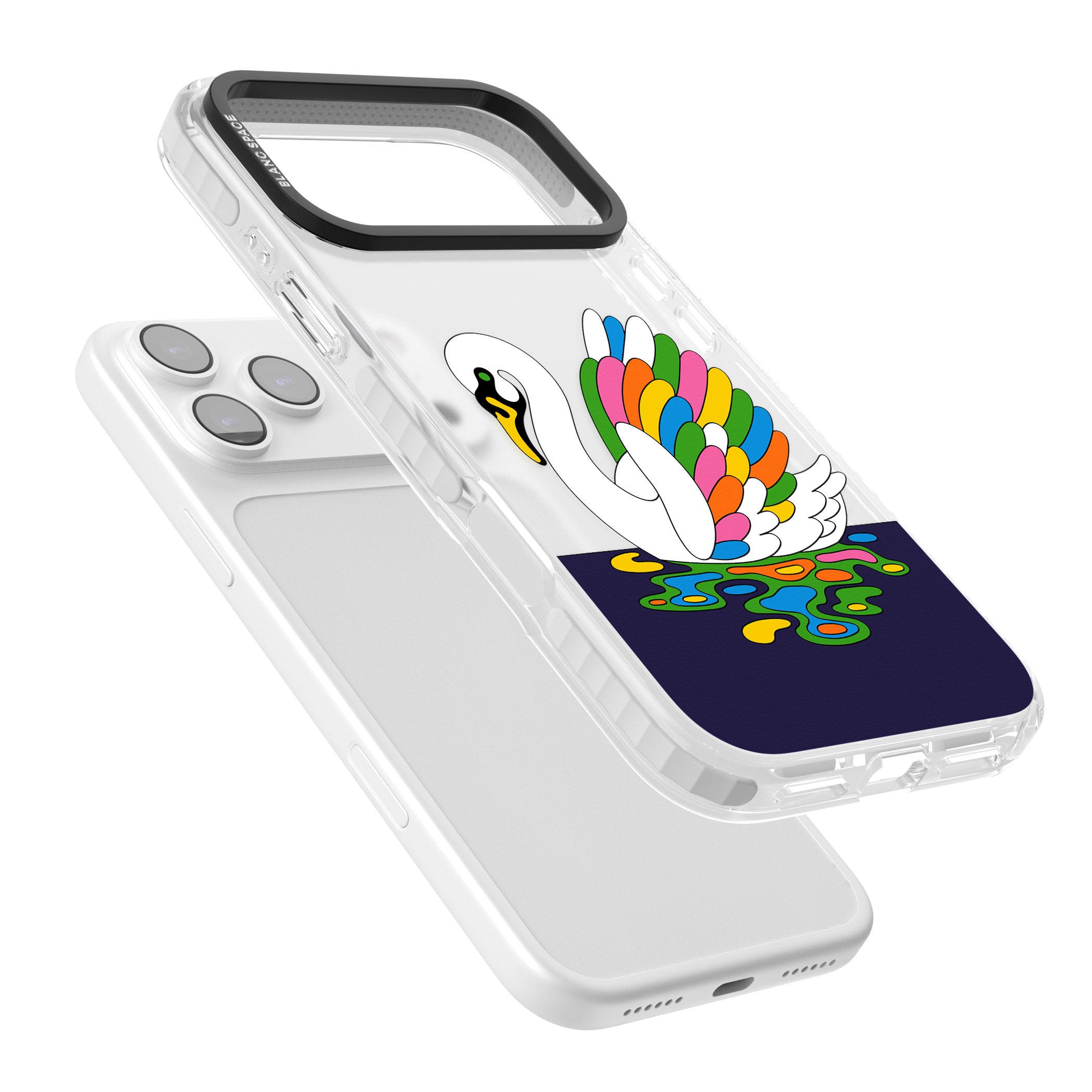 Serene Swan iPhone 17 Pro Max Impact Clear Phone Case Colours