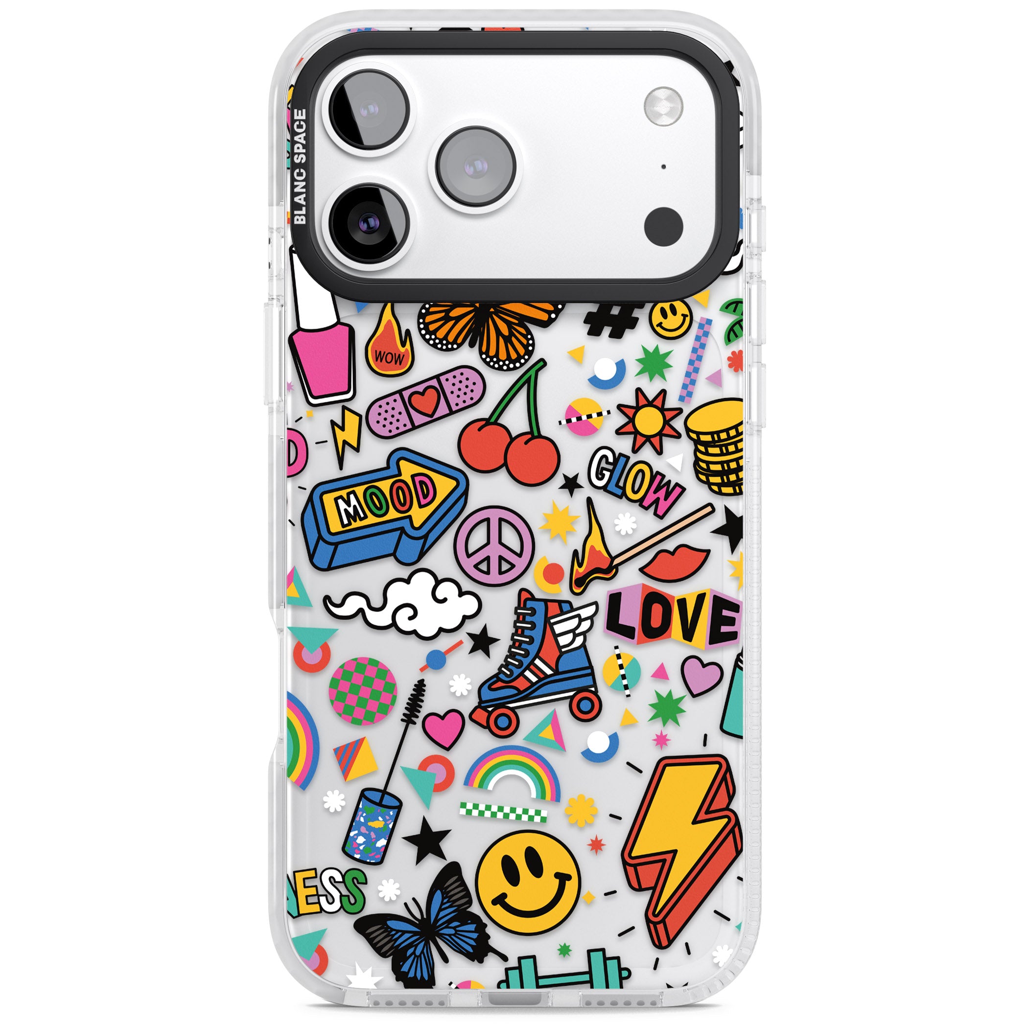 Electric Love iPhone 17 Pro Max Impact Clear Phone Case