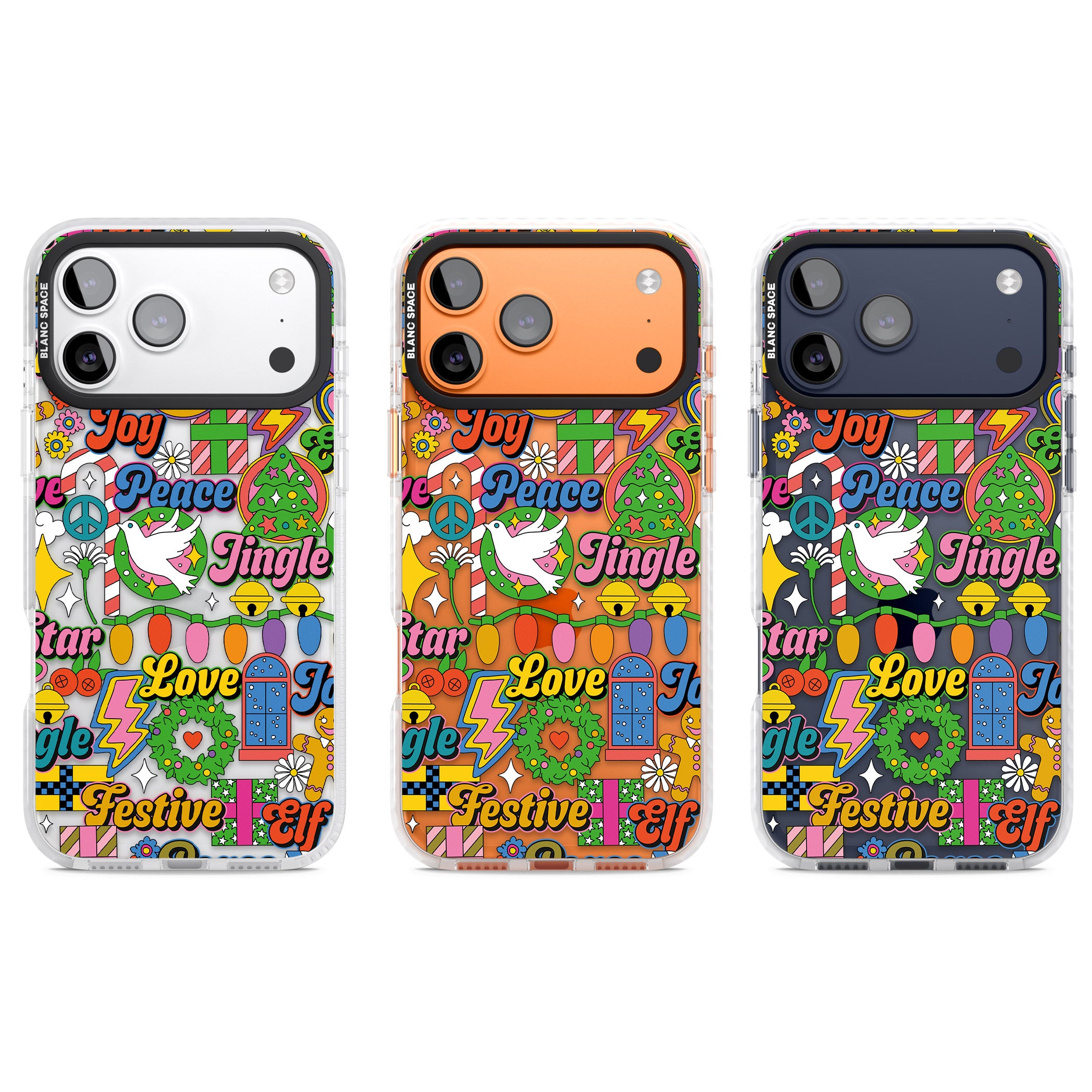 Peace & Festivities iPhone 17 Pro Impact Clear Phone Case APT Impact Protection