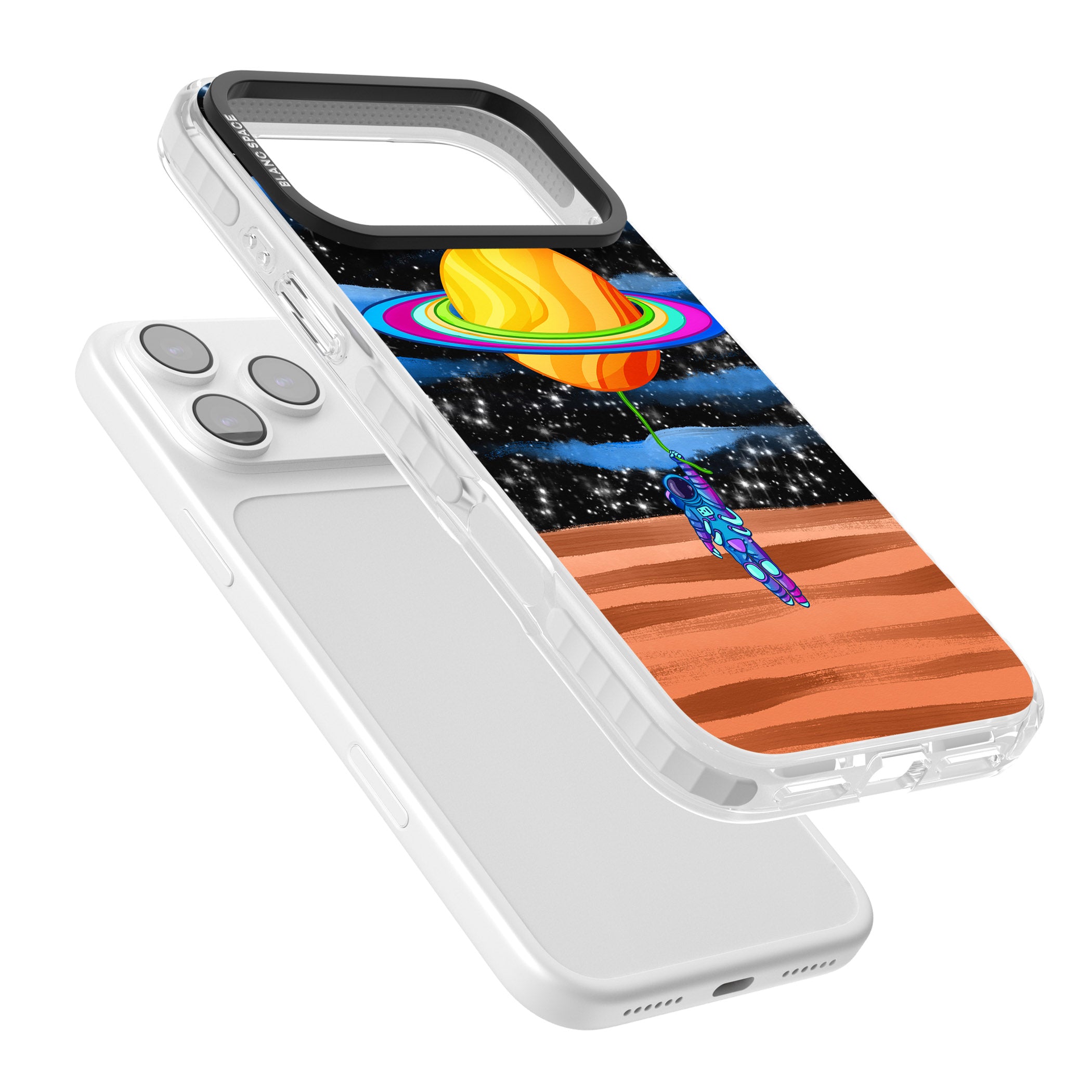 World On Helium iPhone 17 Pro Impact Clear Phone Case Colours