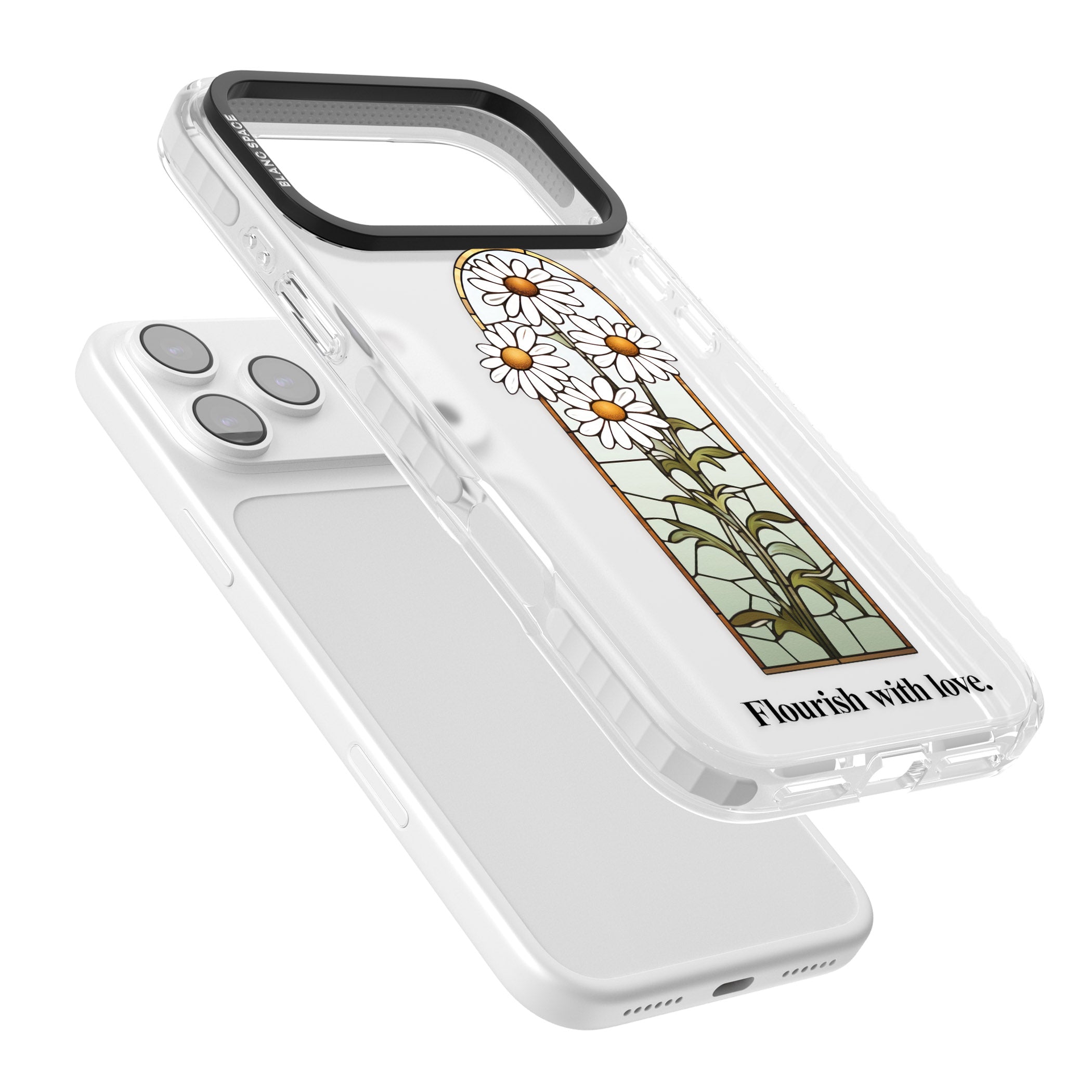 Flourish With Love iPhone 17 Pro Max Impact Clear Phone Case Colours
