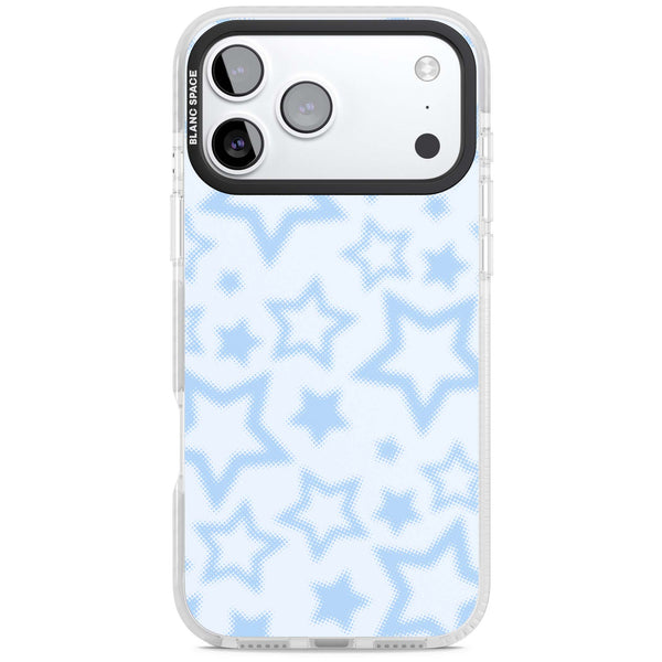 Blue Halftone Stars