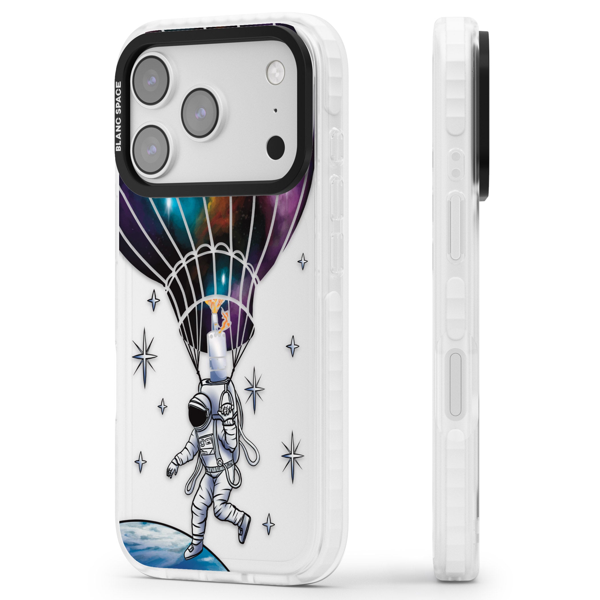 Solo Odyssey iPhone 17 Pro Impact Clear Phone Case Side Profile