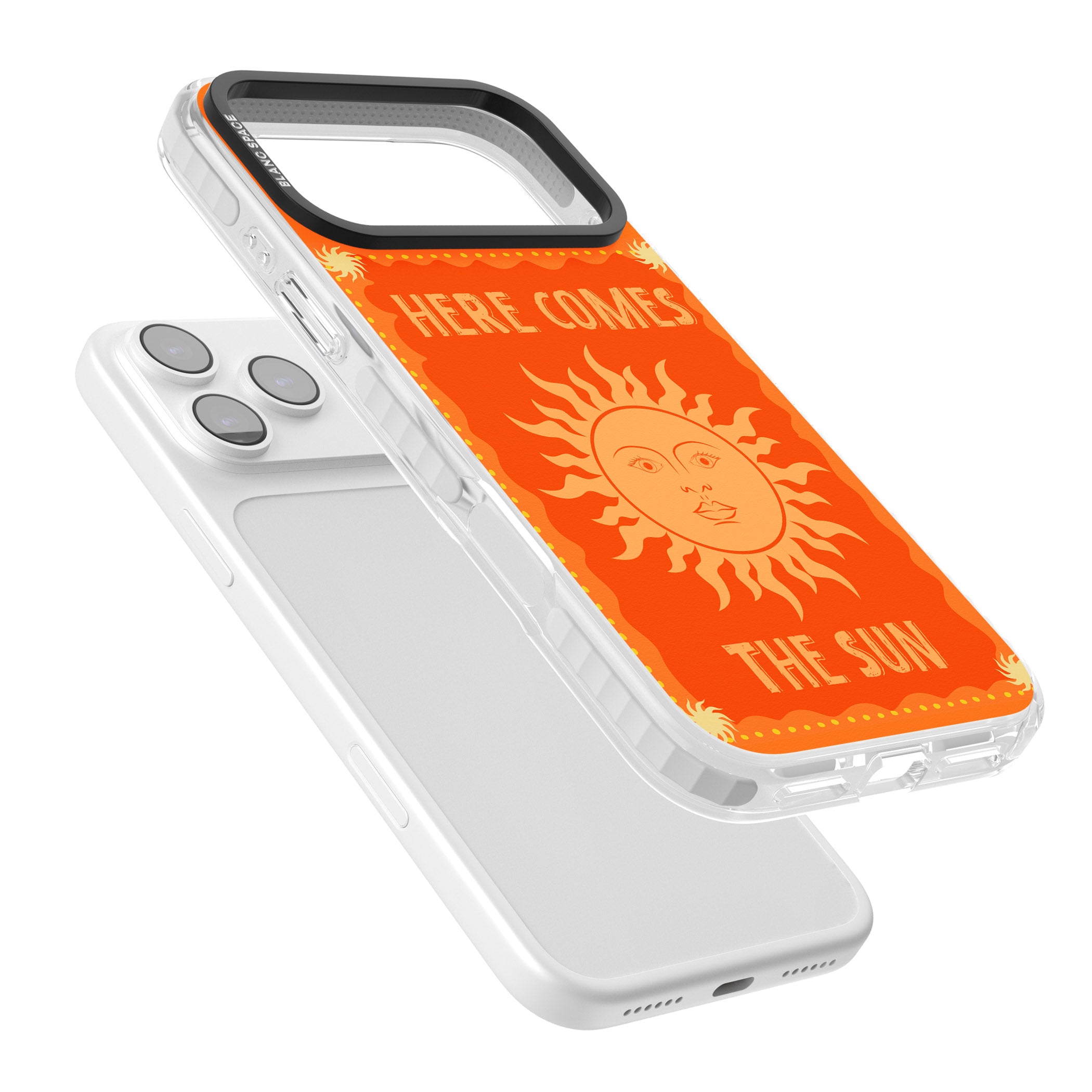 Retro Here Comes The Sun iPhone 17 Pro Impact Clear Phone Case Colours