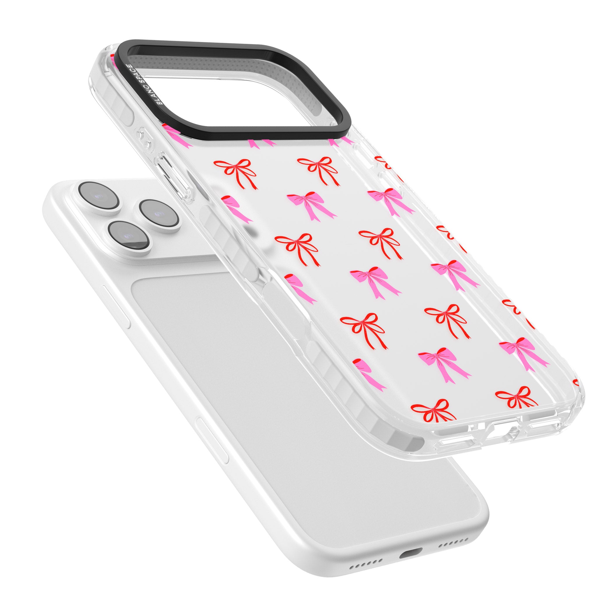 Cute Bow Pattern iPhone 17 Pro Max Impact Clear Phone Case Colours