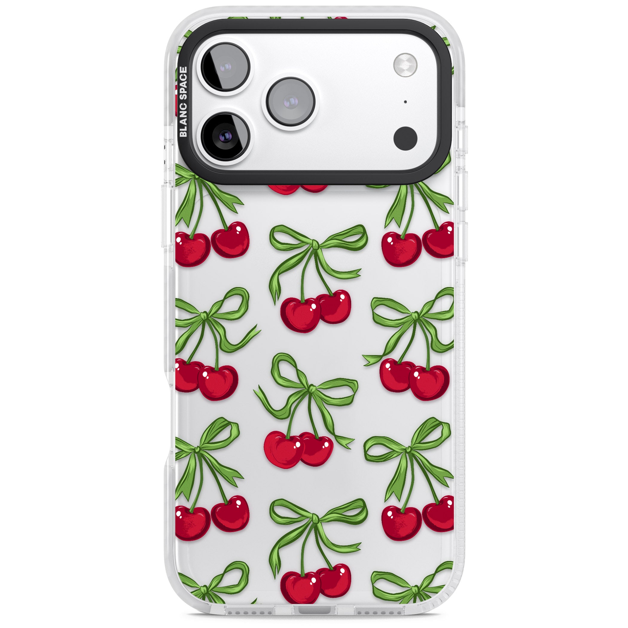 Cherry Bows iPhone 17 Pro Max Impact Clear Phone Case