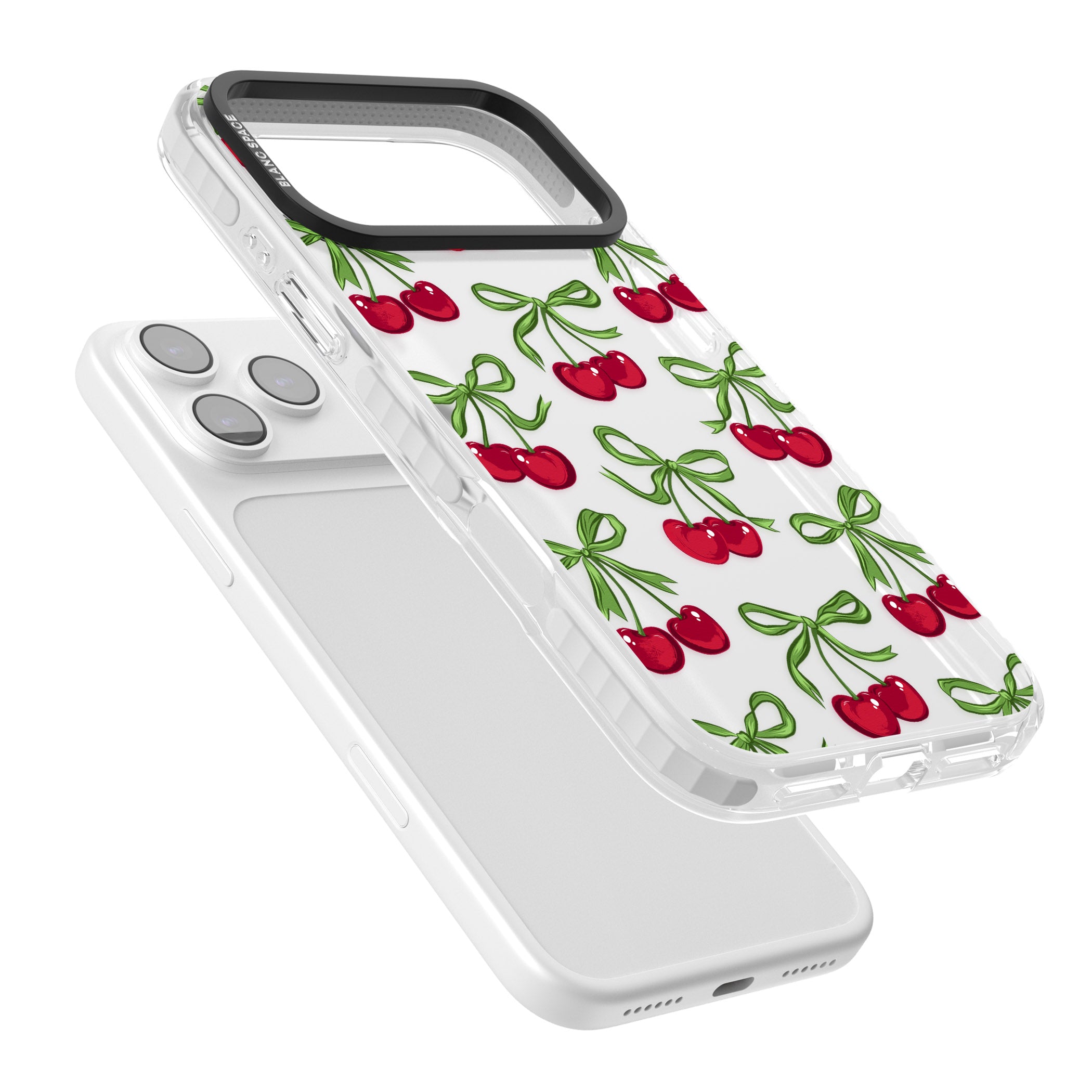 Cherry Bows iPhone 17 Pro Max Impact Clear Phone Case Colours
