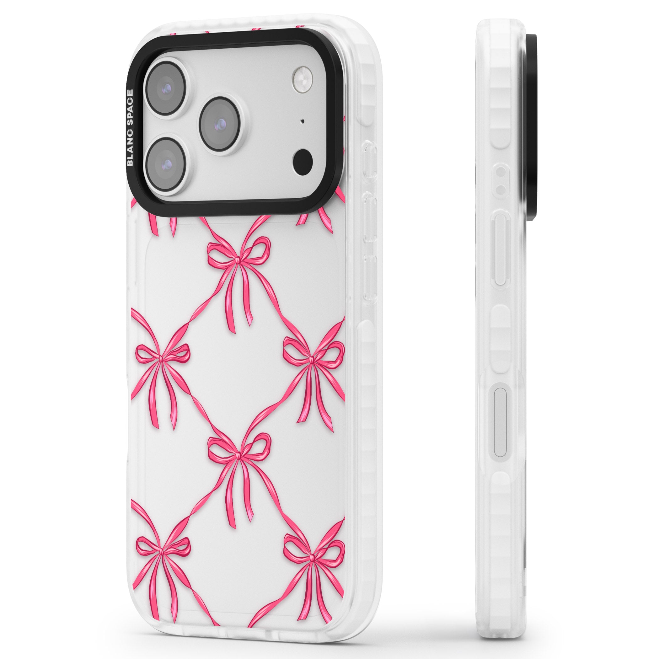Bow Knots iPhone 17 Pro Max Impact Clear Phone Case Side Profile
