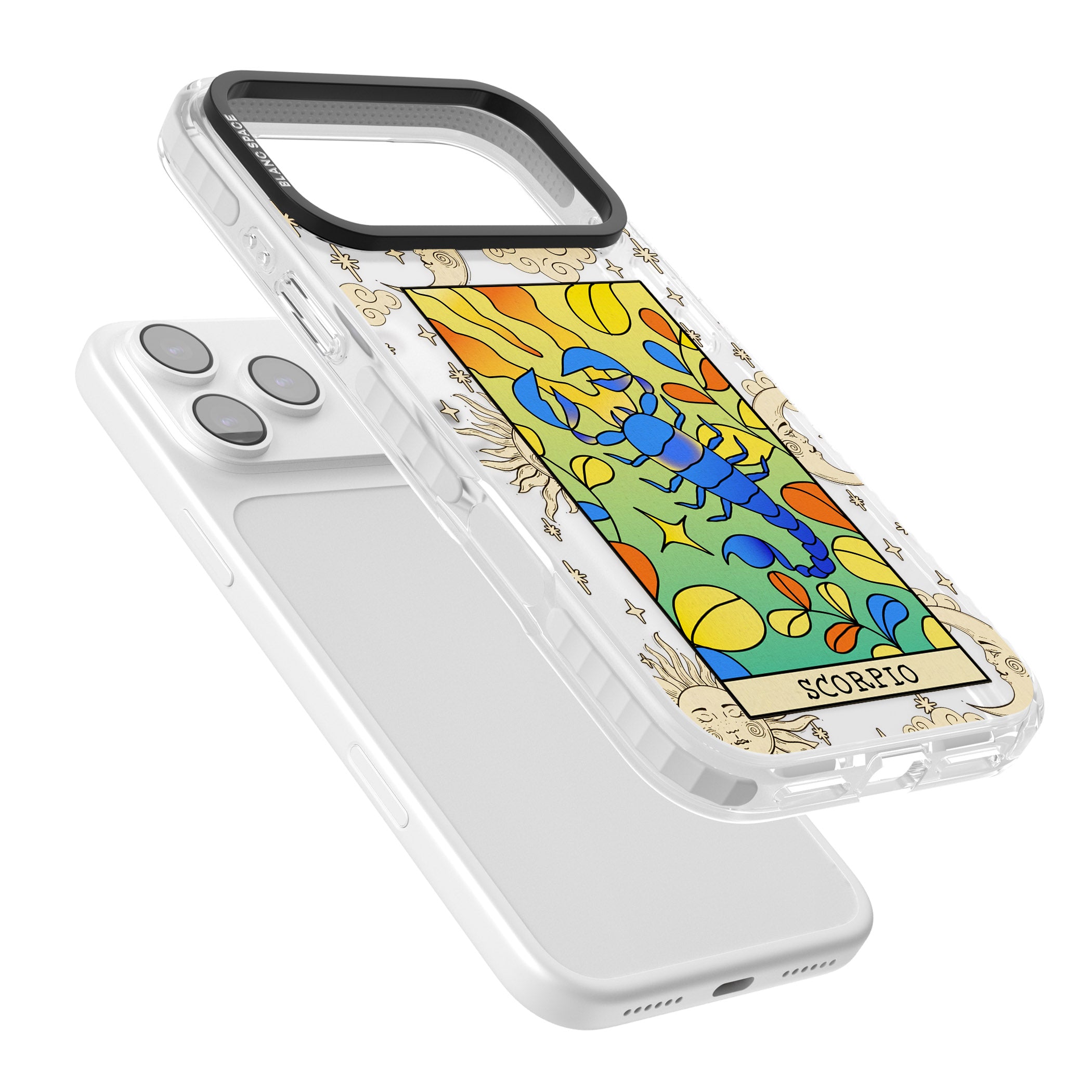 Celestial Zodiac Scorpio iPhone 17 Pro Impact Clear Phone Case Colours