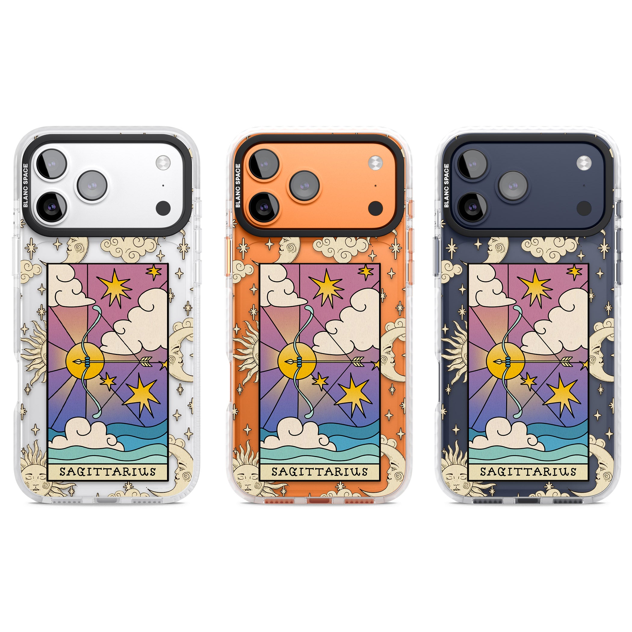 Celestial Zodiac Sagittarius iPhone 17 Pro Impact Clear Phone Case APT Impact Protection