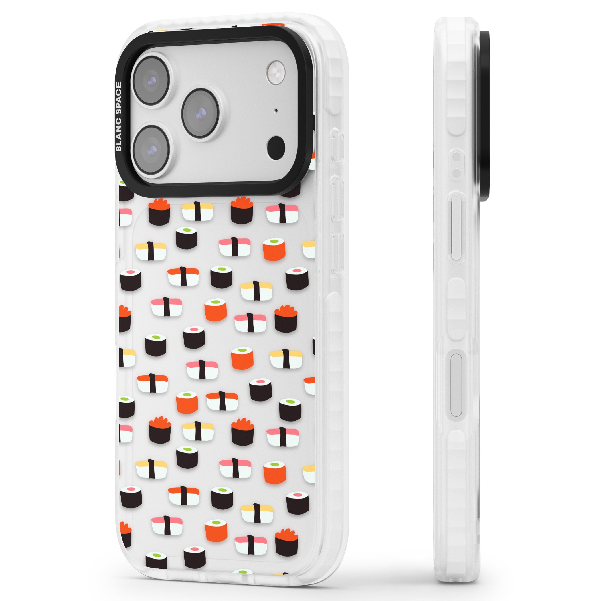Sushi Pop iPhone 17 Pro Max Impact Clear Phone Case Side Profile