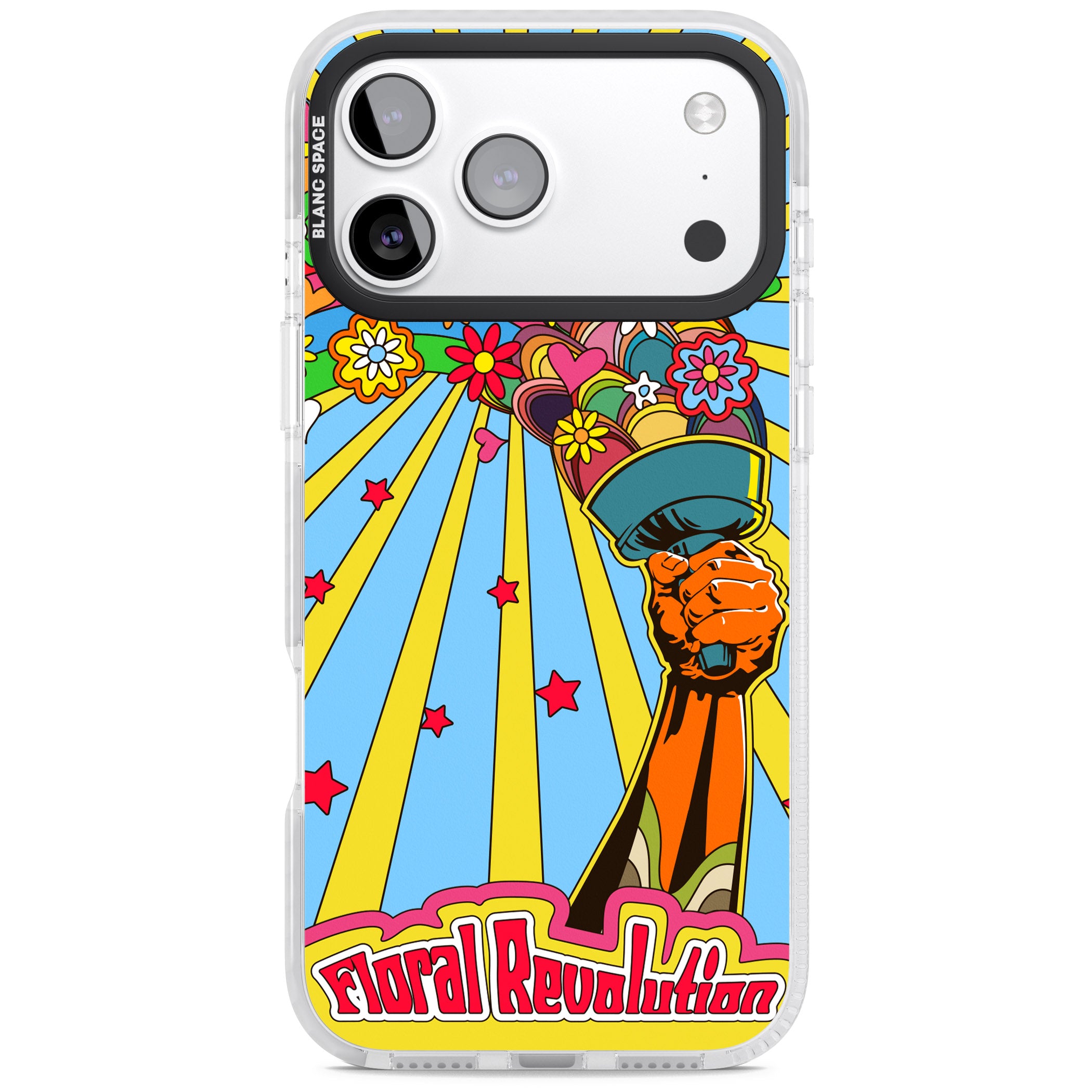 Floral Revolution iPhone 17 Pro Impact Clear Phone Case