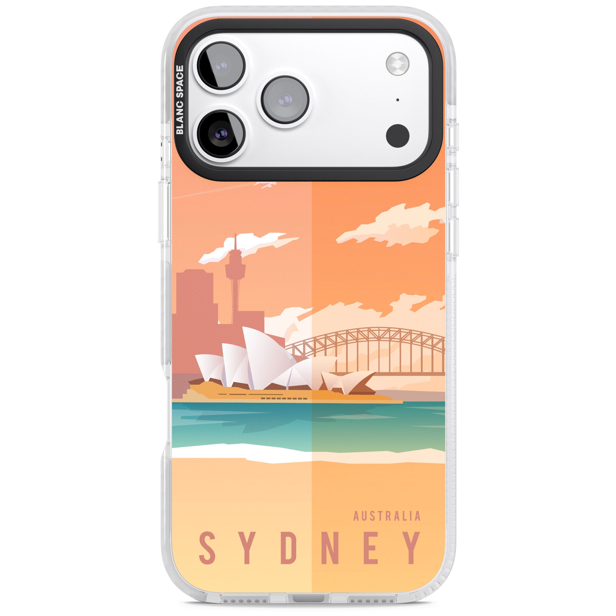 Vintage Travel Poster Sydney iPhone 17 Pro Impact Clear Phone Case