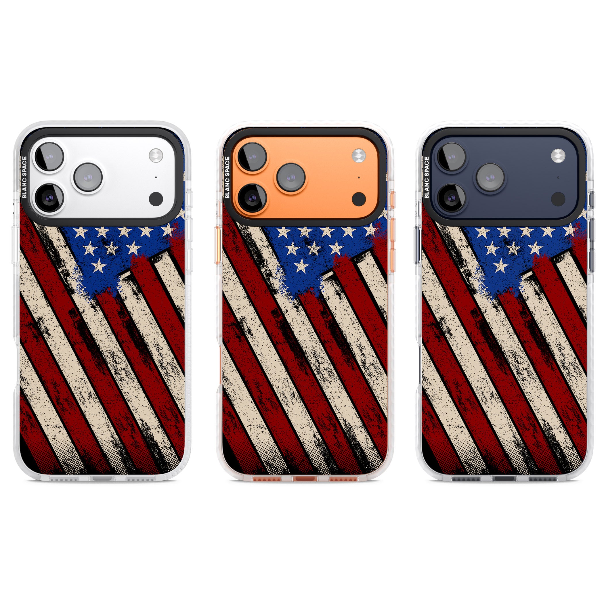 Distressed Us Flag iPhone 17 Pro Impact Clear Phone Case APT Impact Protection