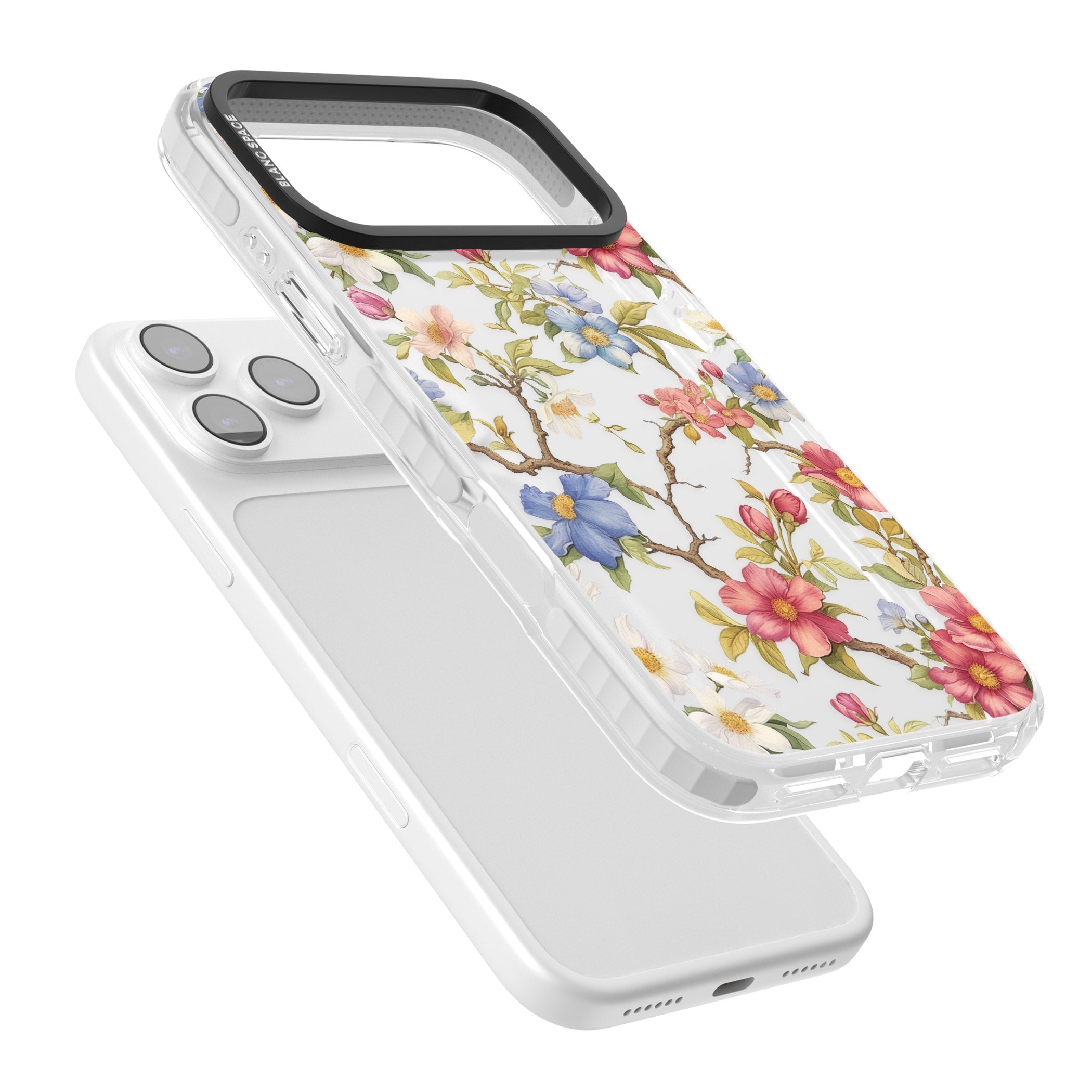 Vintage Vines & Flowers iPhone 17 Pro Impact Clear Phone Case Colours
