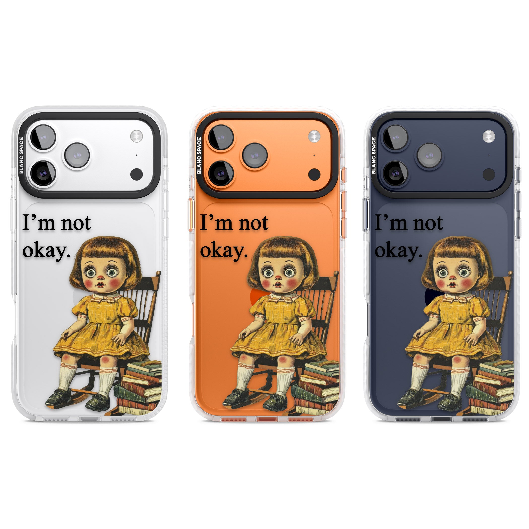 Im Not Okay iPhone 17 Pro Impact Clear Phone Case APT Impact Protection