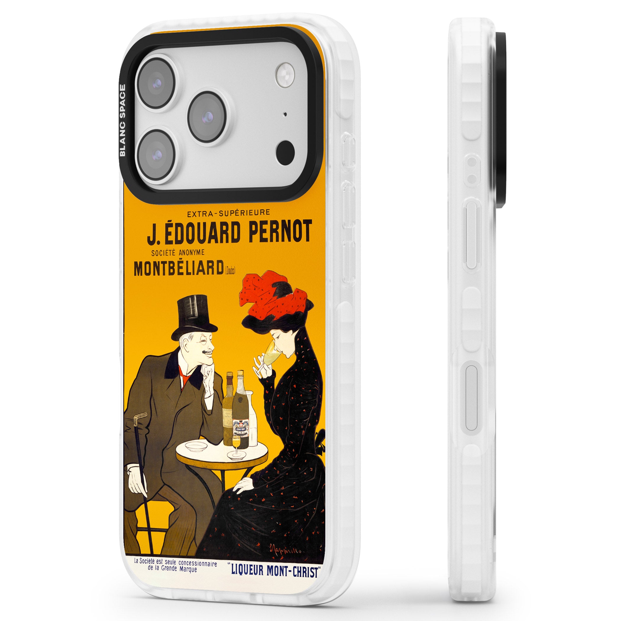 Absinthe, J.Edouard Pernot Poster iPhone 17 Pro Impact Clear Phone Case Side Profile