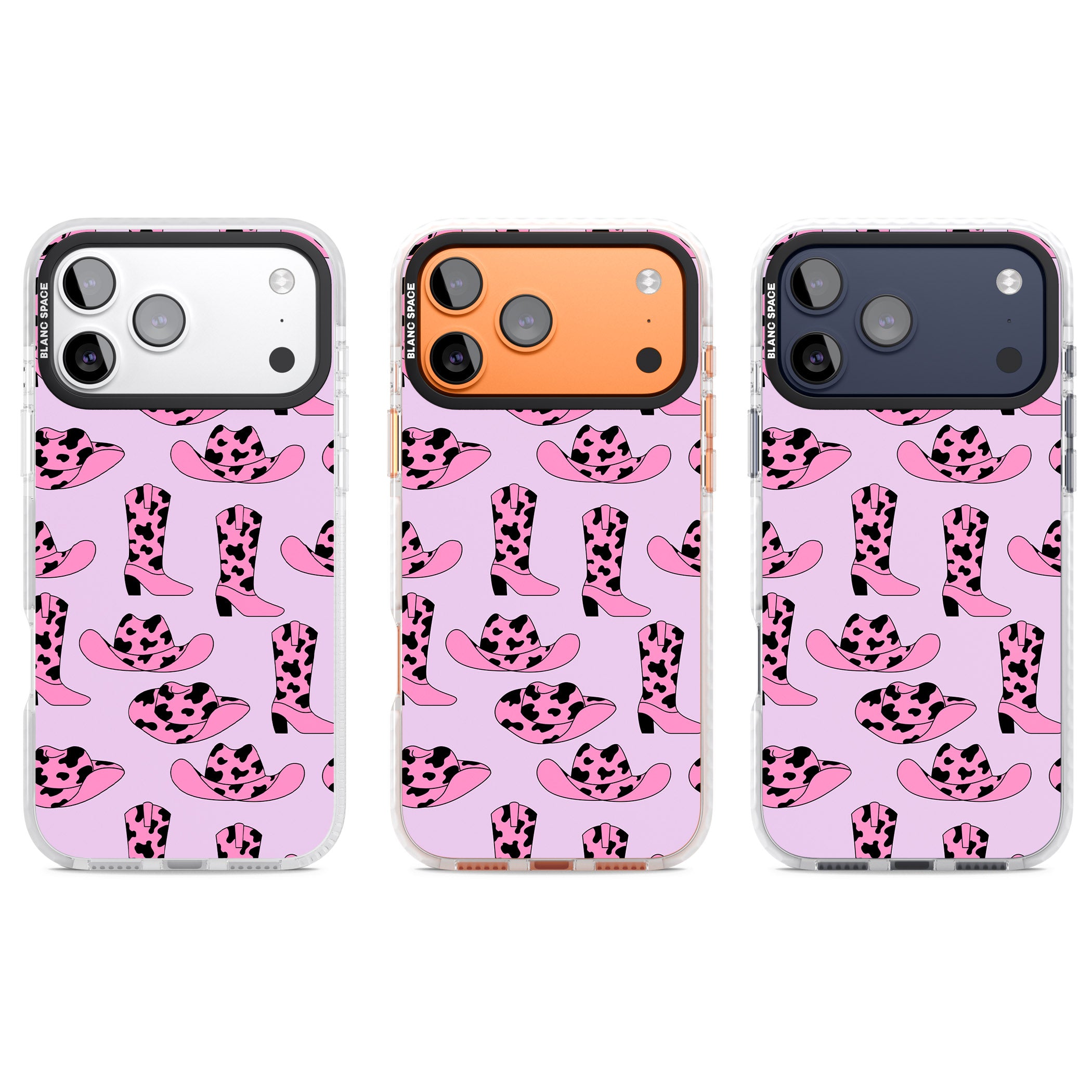 Cow Girl Pattern iPhone 17 Pro Impact Clear Phone Case APT Impact Protection