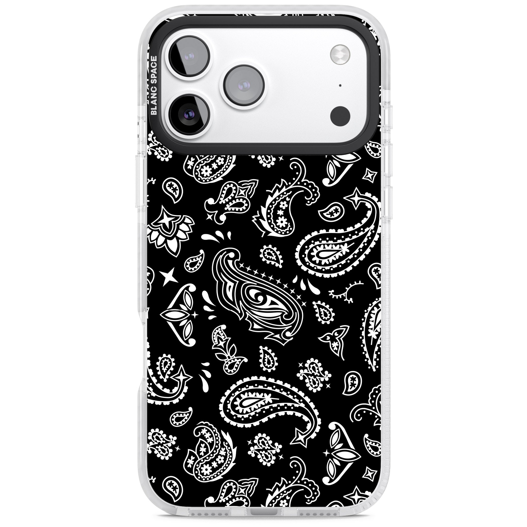 Black Bandana iPhone 17 Pro Impact Clear Phone Case